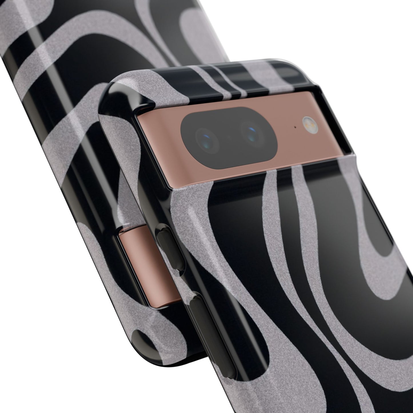 Black Grey Swirl Tough Cases