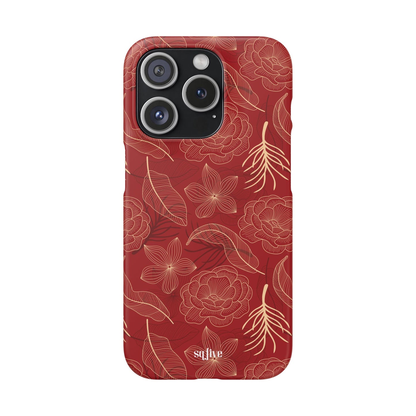 Red floral case