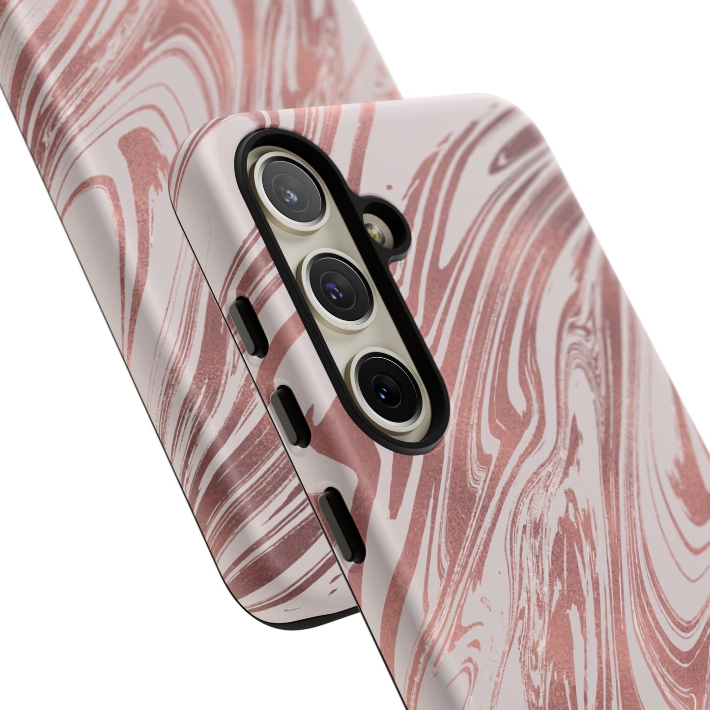 Rose Gold Marble Finish Phone Case, Stylish Phone Cover, Tough Protective Case, Trendy Accessory