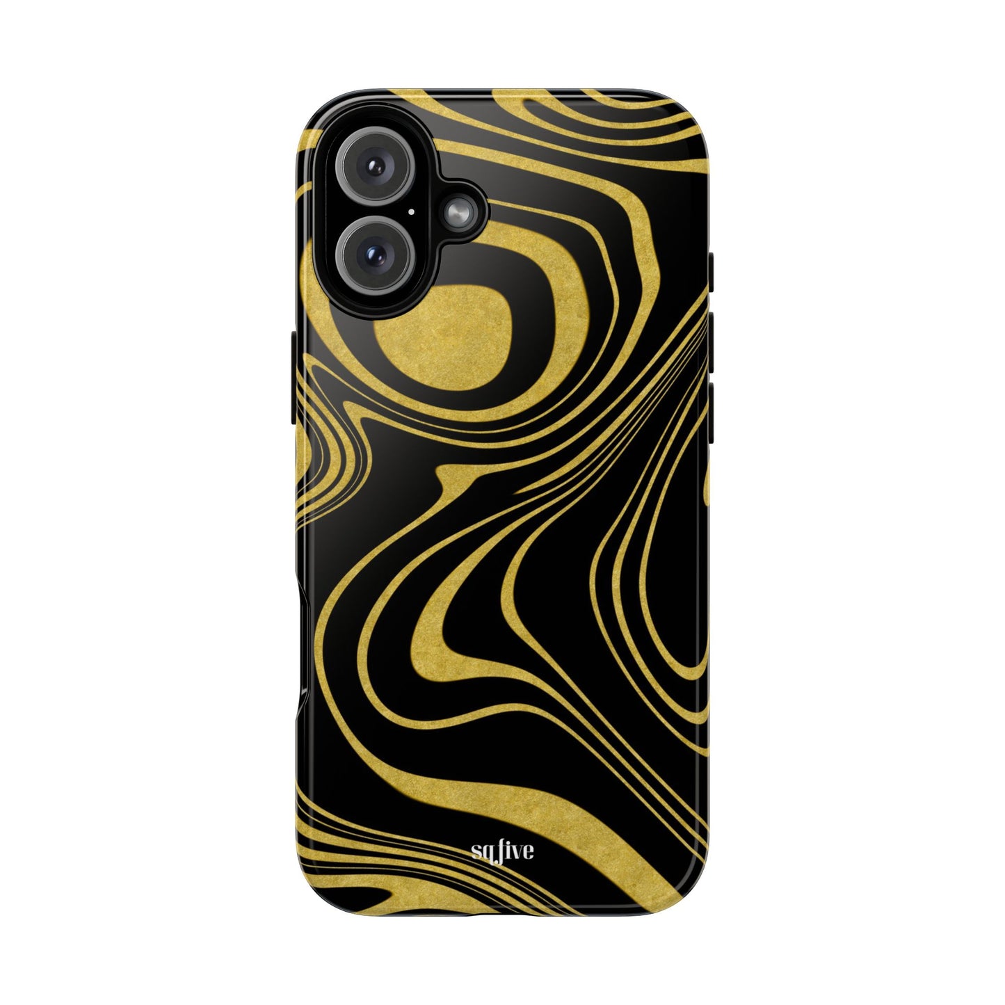 Black Yellow Wavy Tough Cases