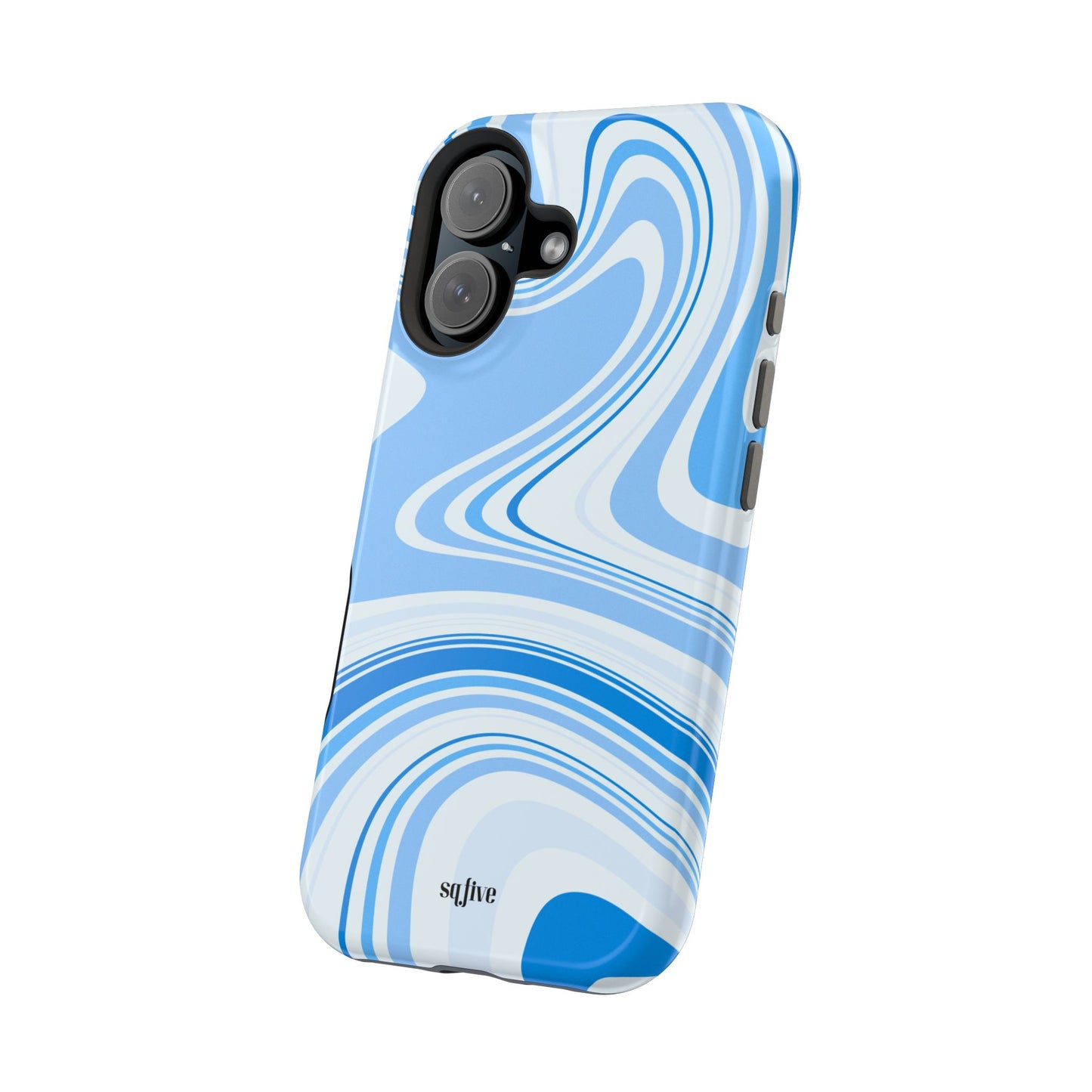 Blue Swirl Magnetic Tough Cases - iphone Magsafe Dual layer case for extra durability