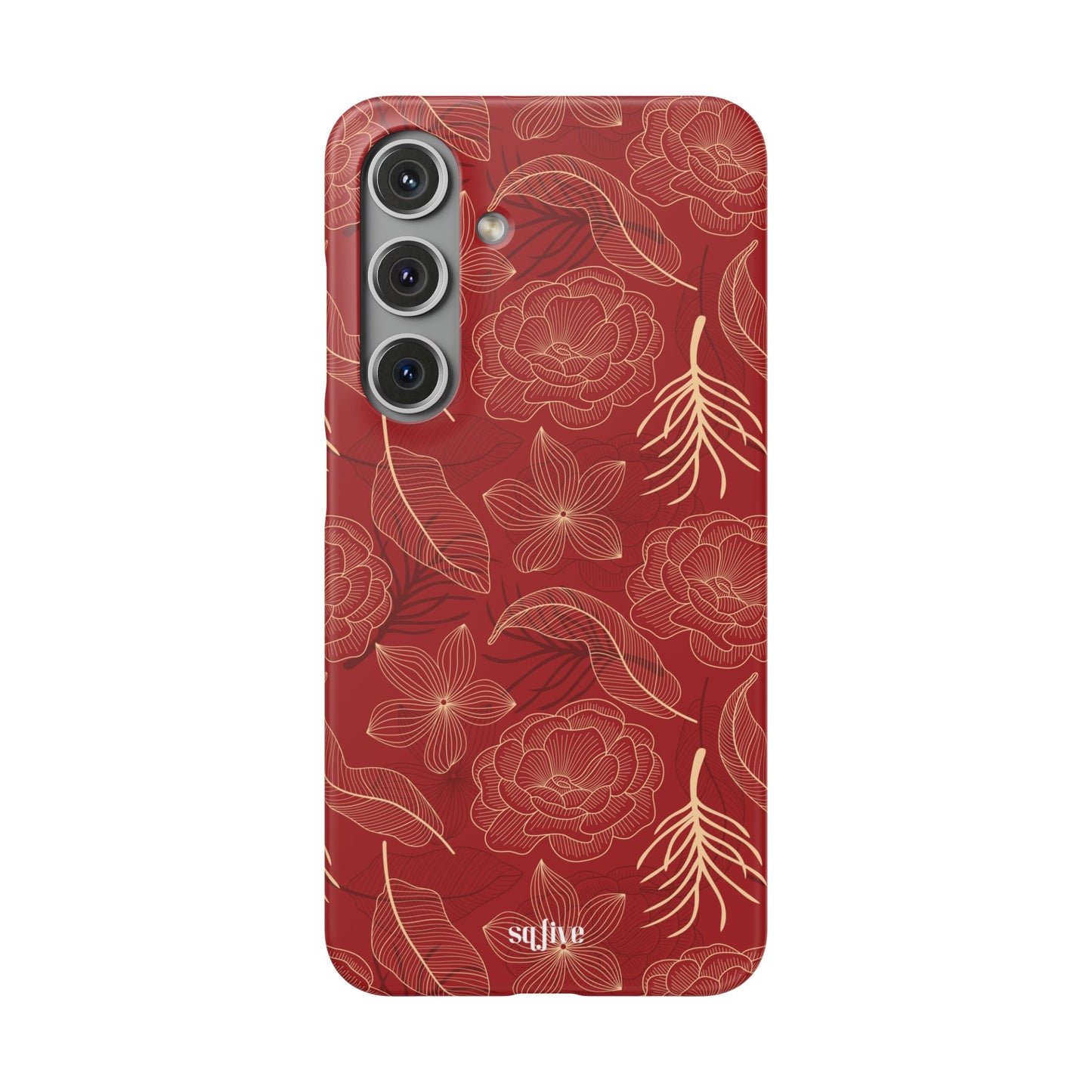 Red floral case