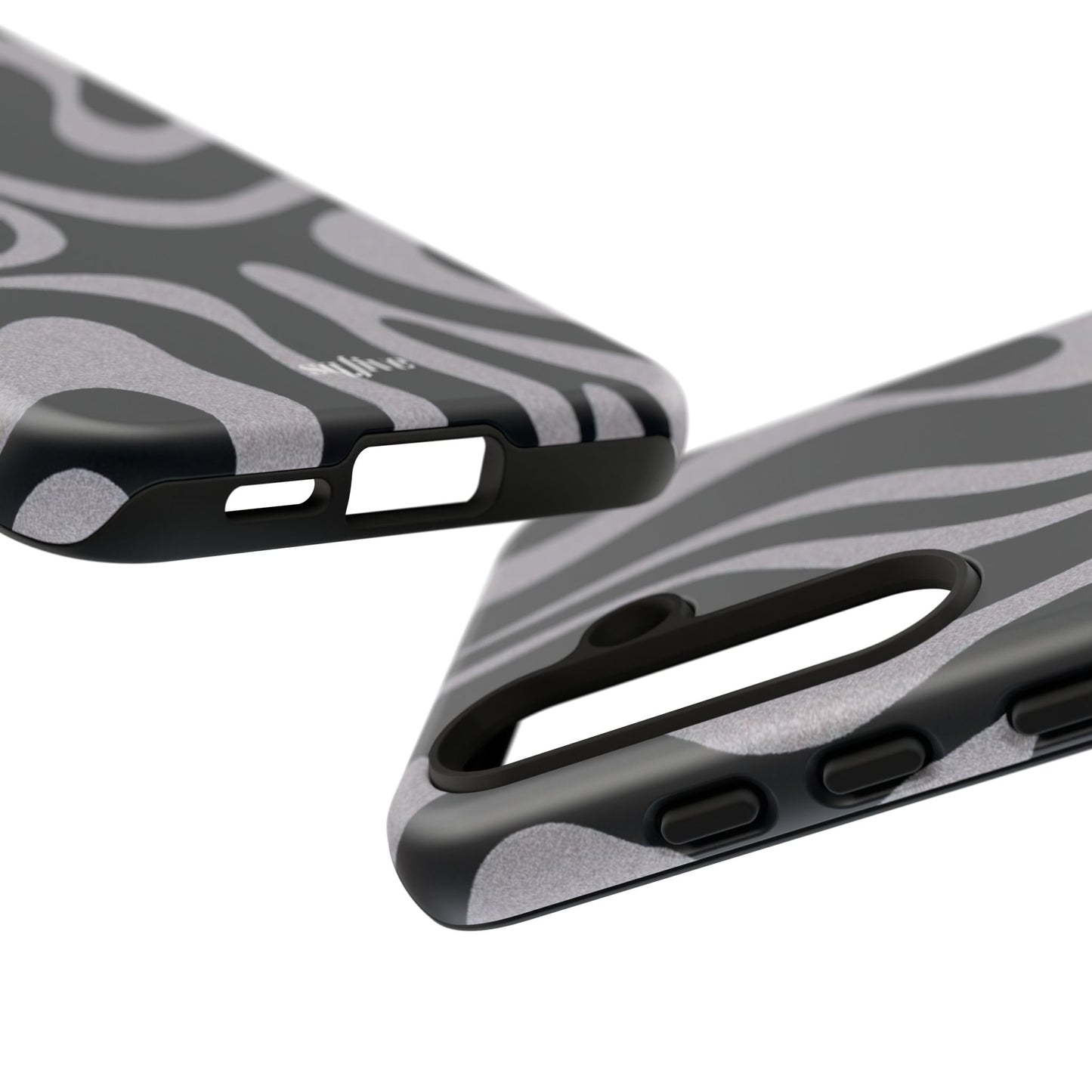 Black Grey Swirl Tough Cases