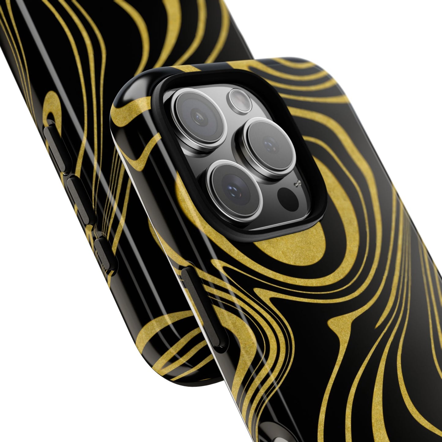 Black Yellow Wavy Tough Cases