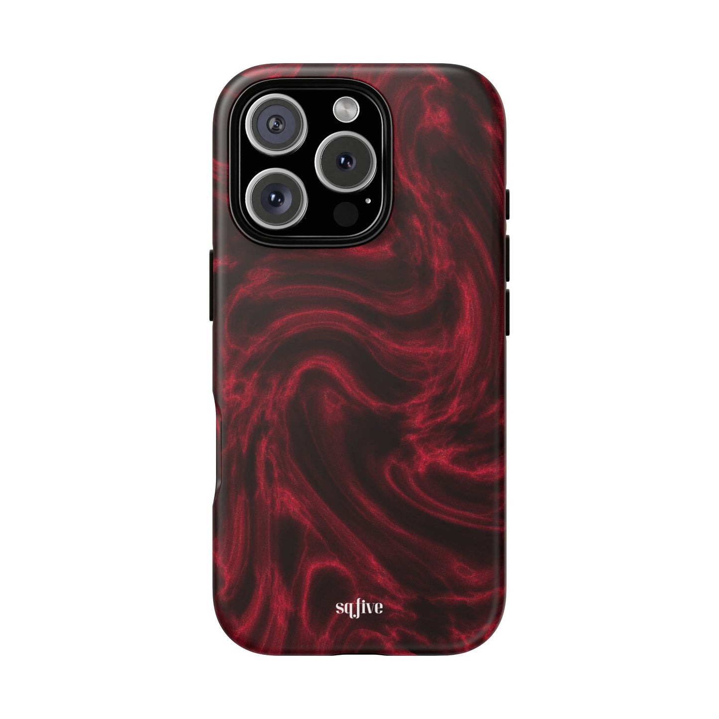 Red Wavy pattern Tough Cases