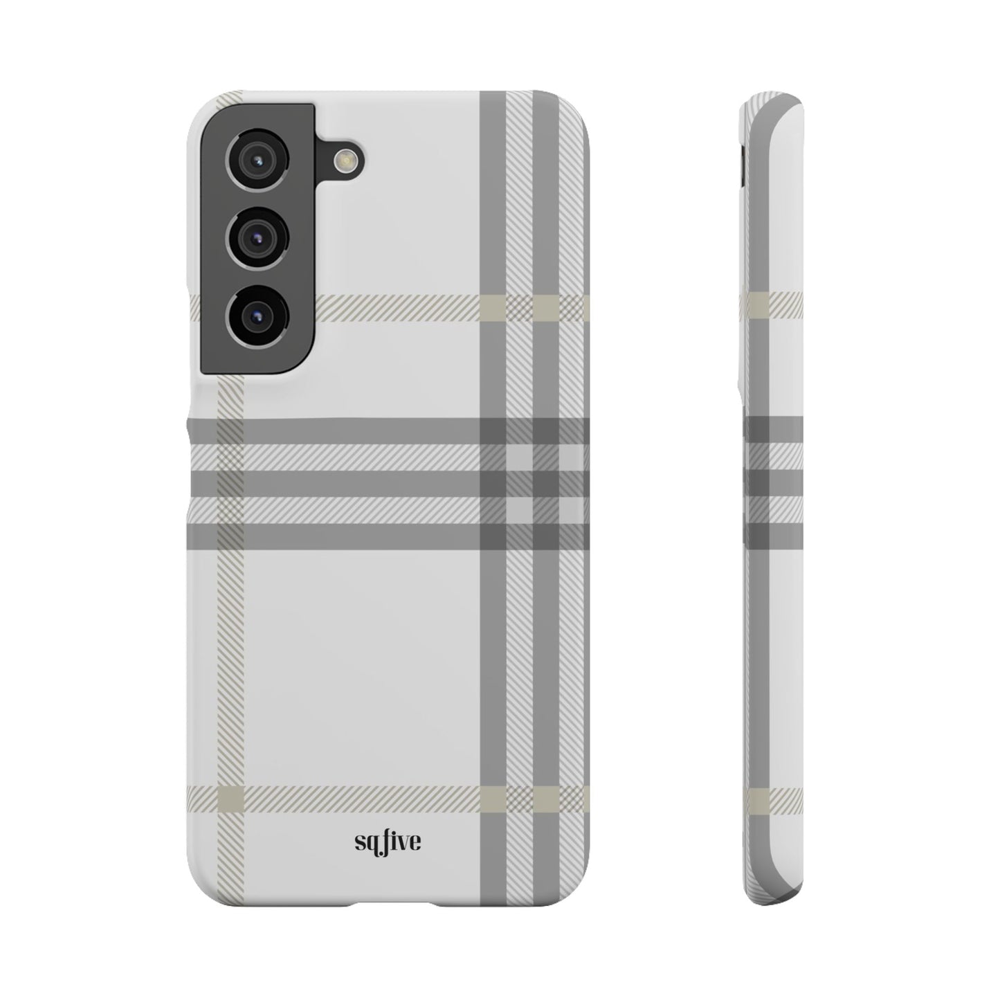 Grey Check Snap Cases