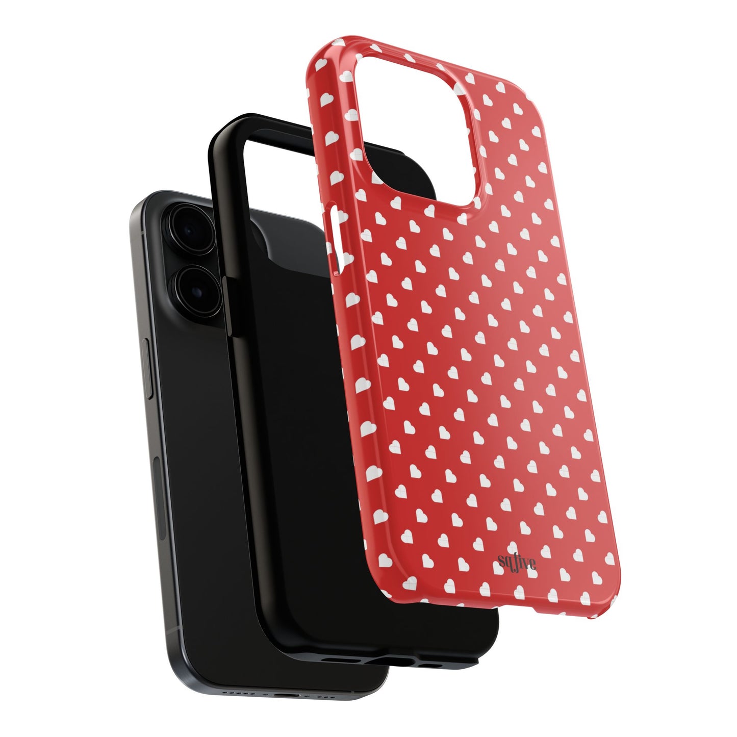 Red Hearts Tough Phone Cases - iPhone 15 14 13 | Samsung Case