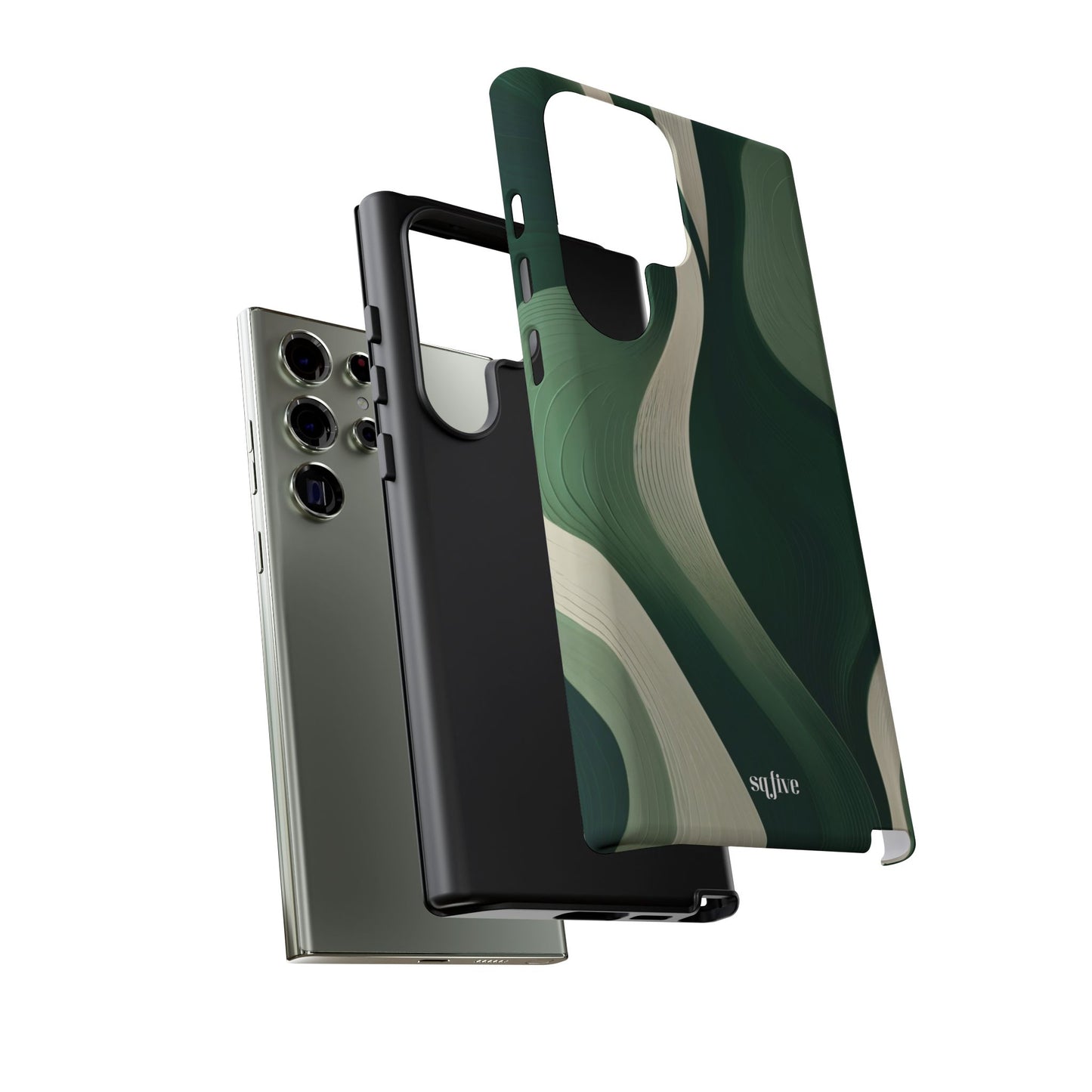 Green Abstract Tough Cases