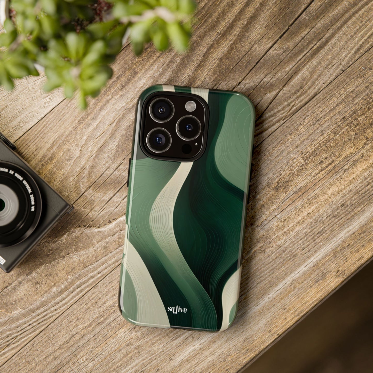 Green Abstract Tough Cases