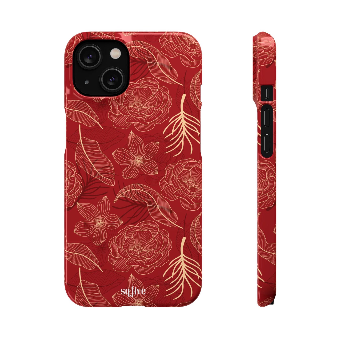 Red floral case