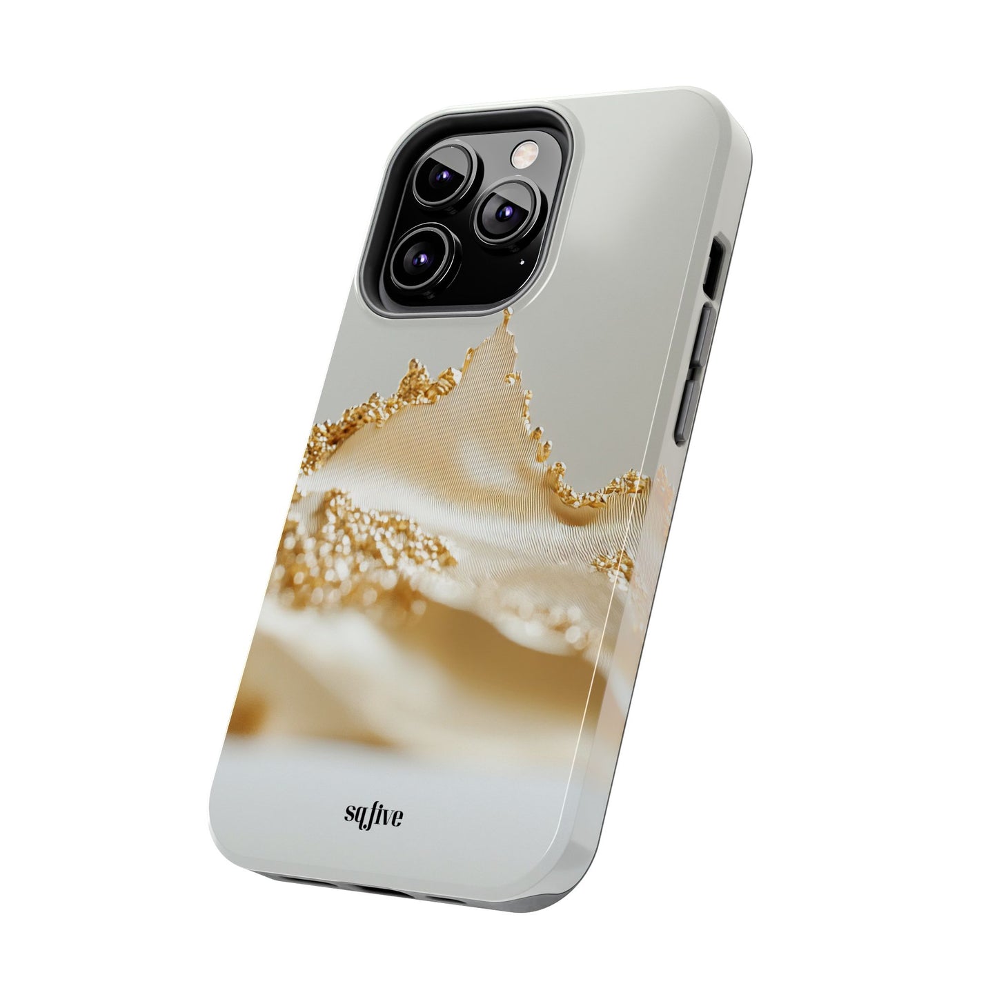 Elegant Gold Peaks Tough Phone Cases - iPhone 16/15/14/13 Case | Samsung Galaxy S23/S22/S21 Ultra Phone Case