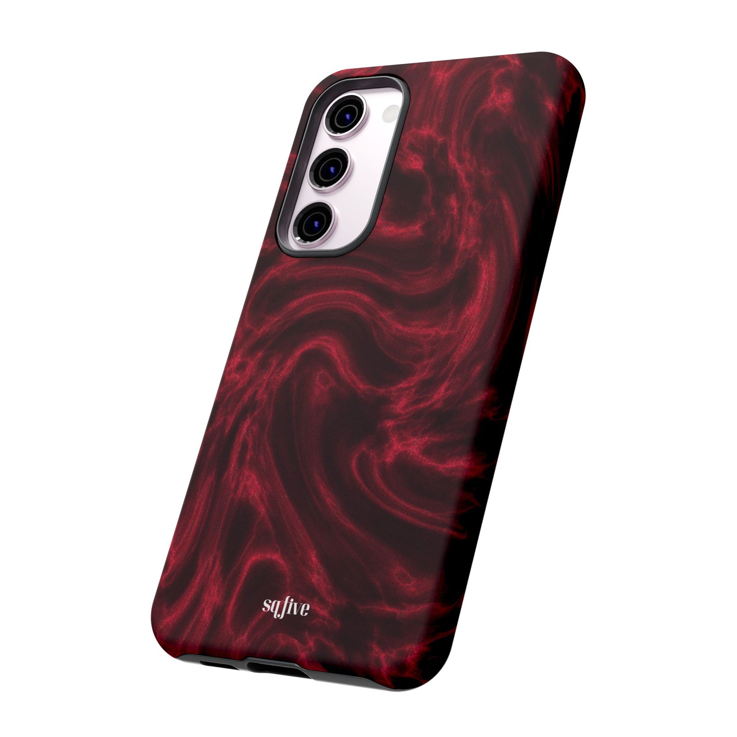 Red Wavy pattern Tough Cases