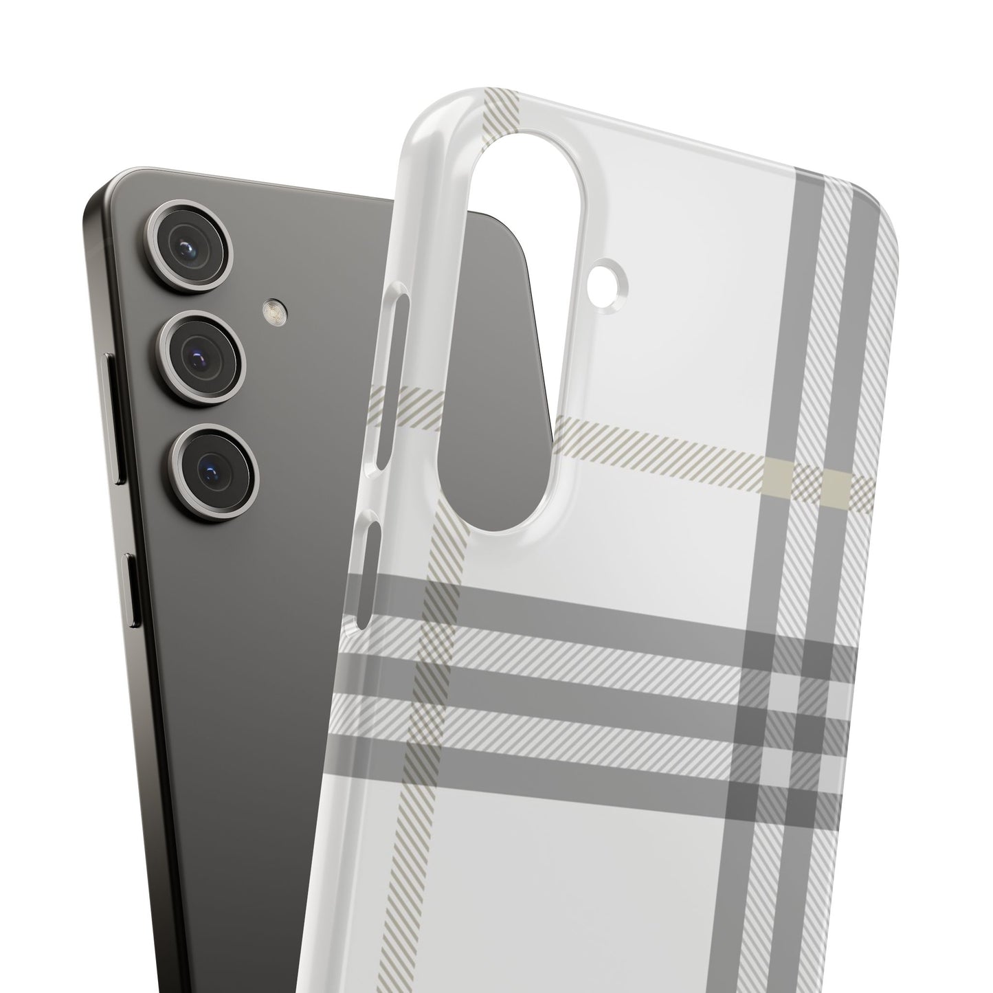 Grey Check Snap Cases