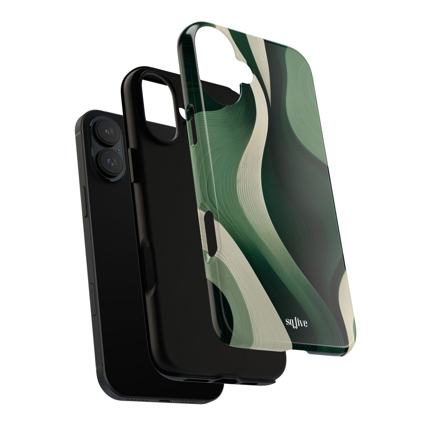 Green Abstract Tough Cases