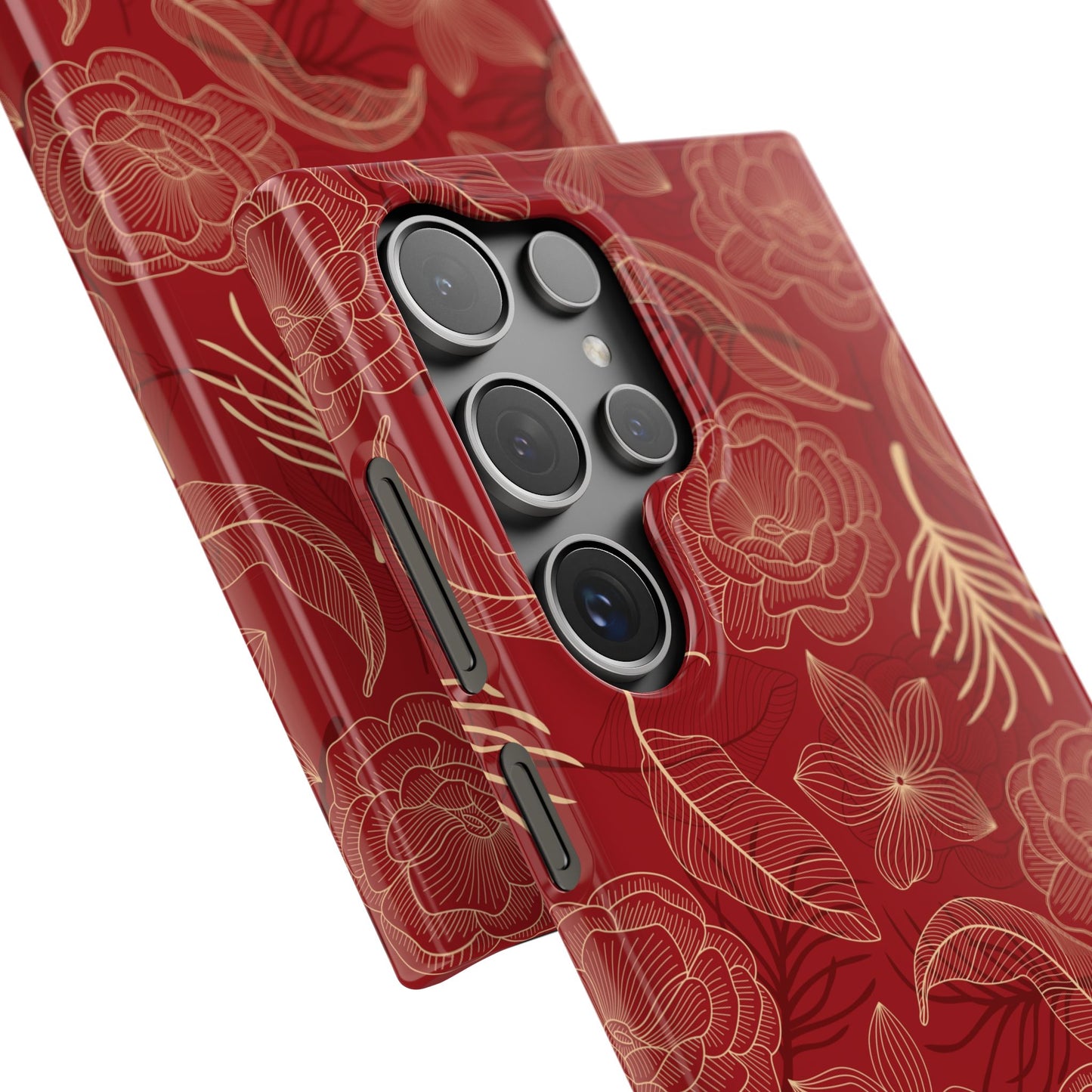 Red floral case