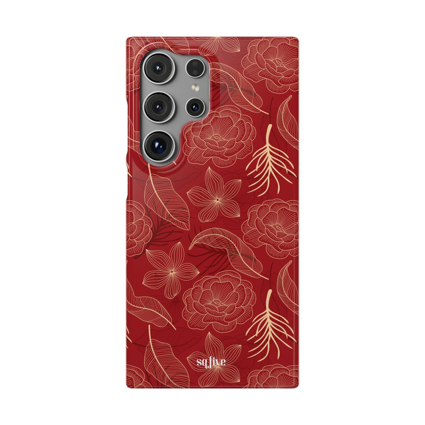 Red floral case