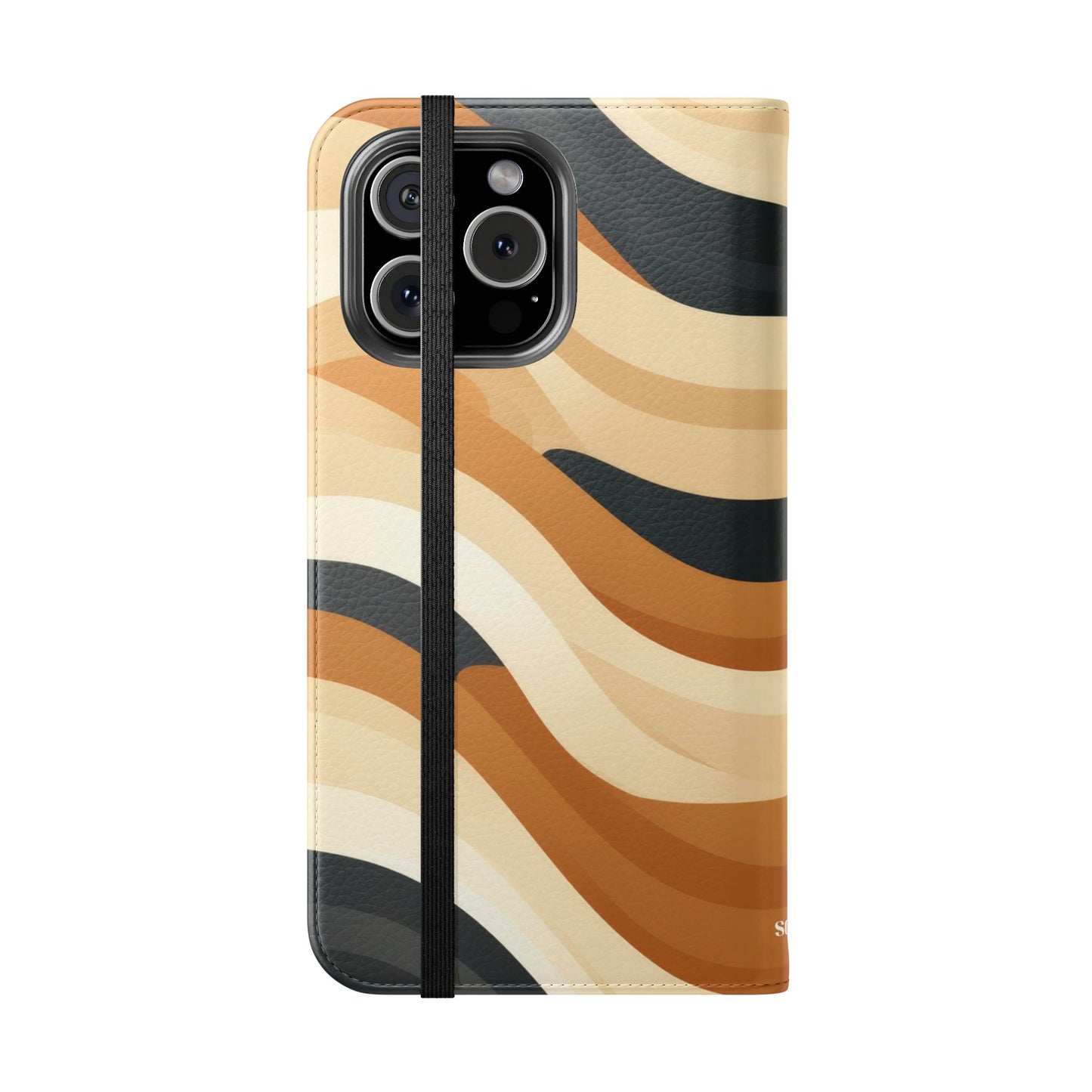 Brown Geometric Pattern Flip Cases