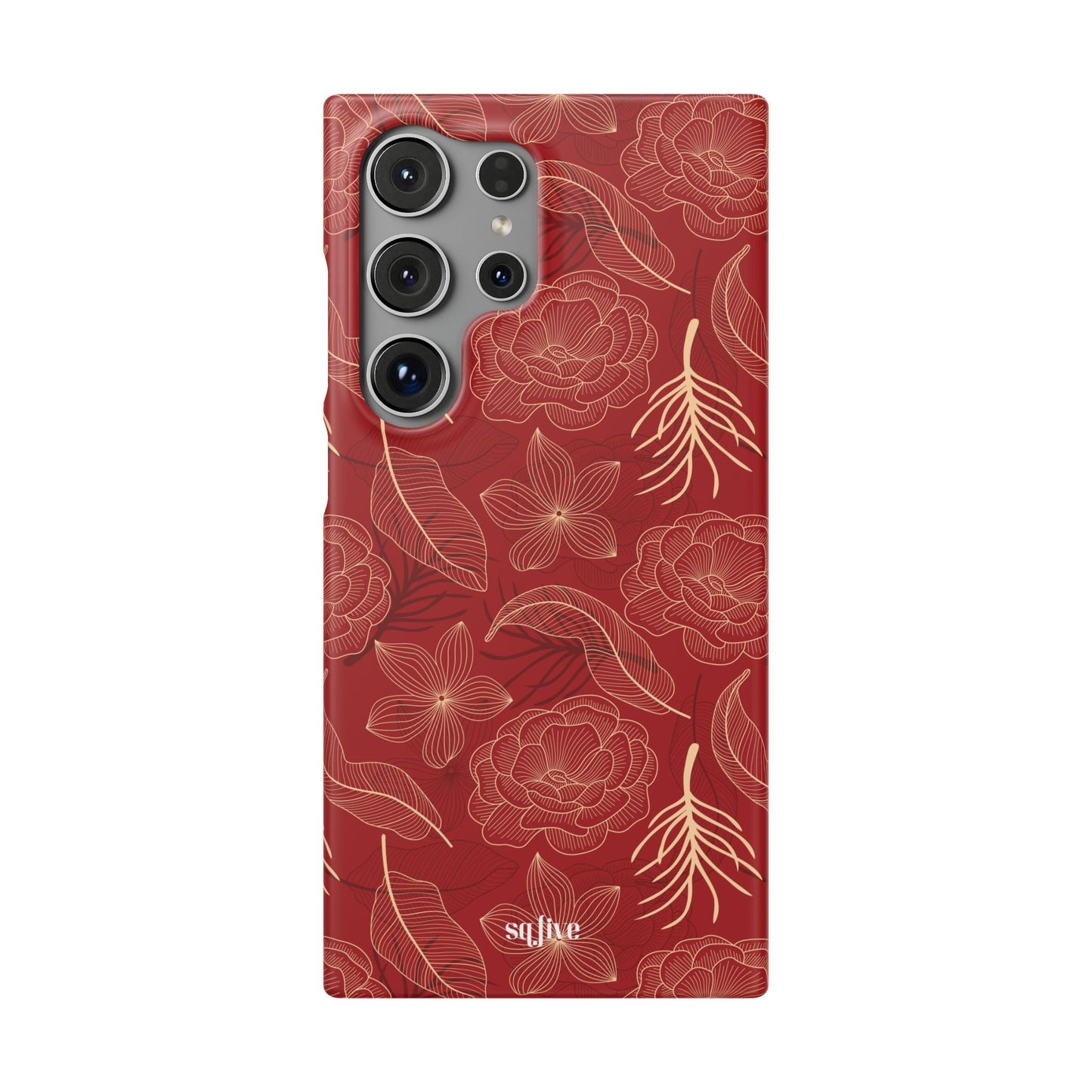 Red floral case