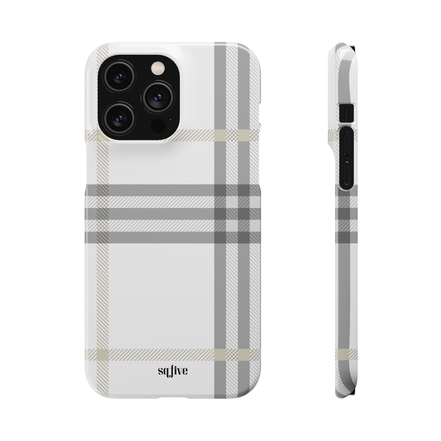 Grey Check Snap Cases