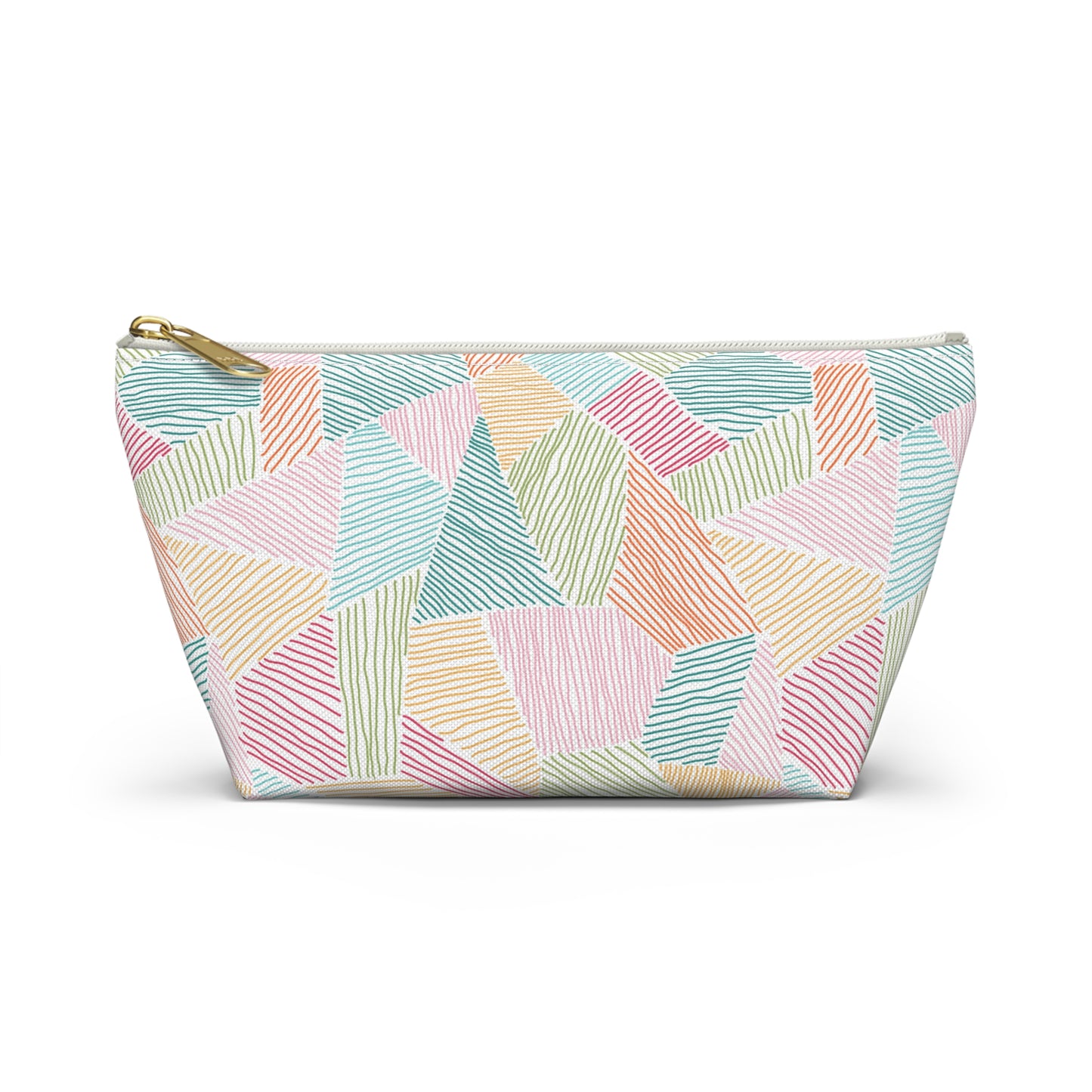 Colorful Geometric Accessory Pouch - Perfect Travel Makeup Bag