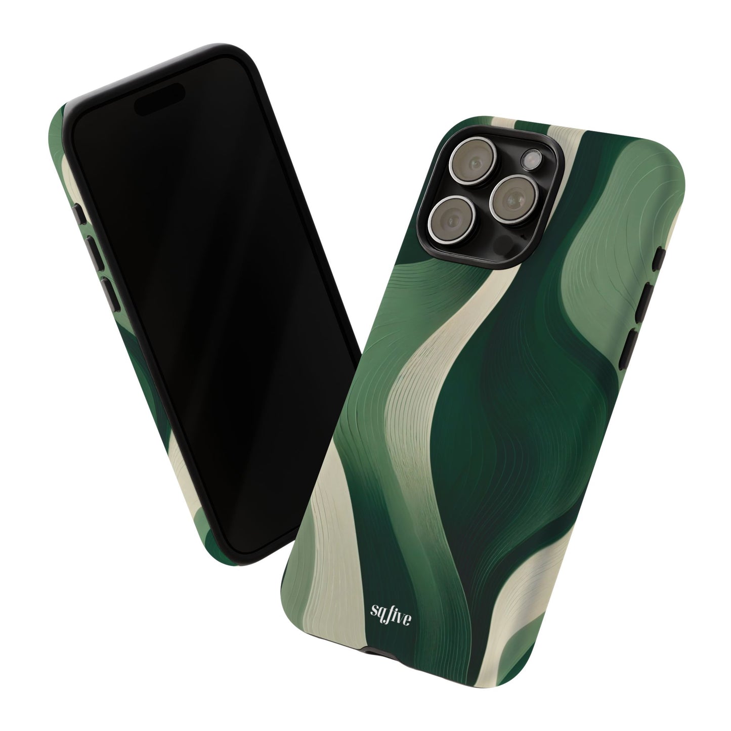 Green Abstract Tough Cases