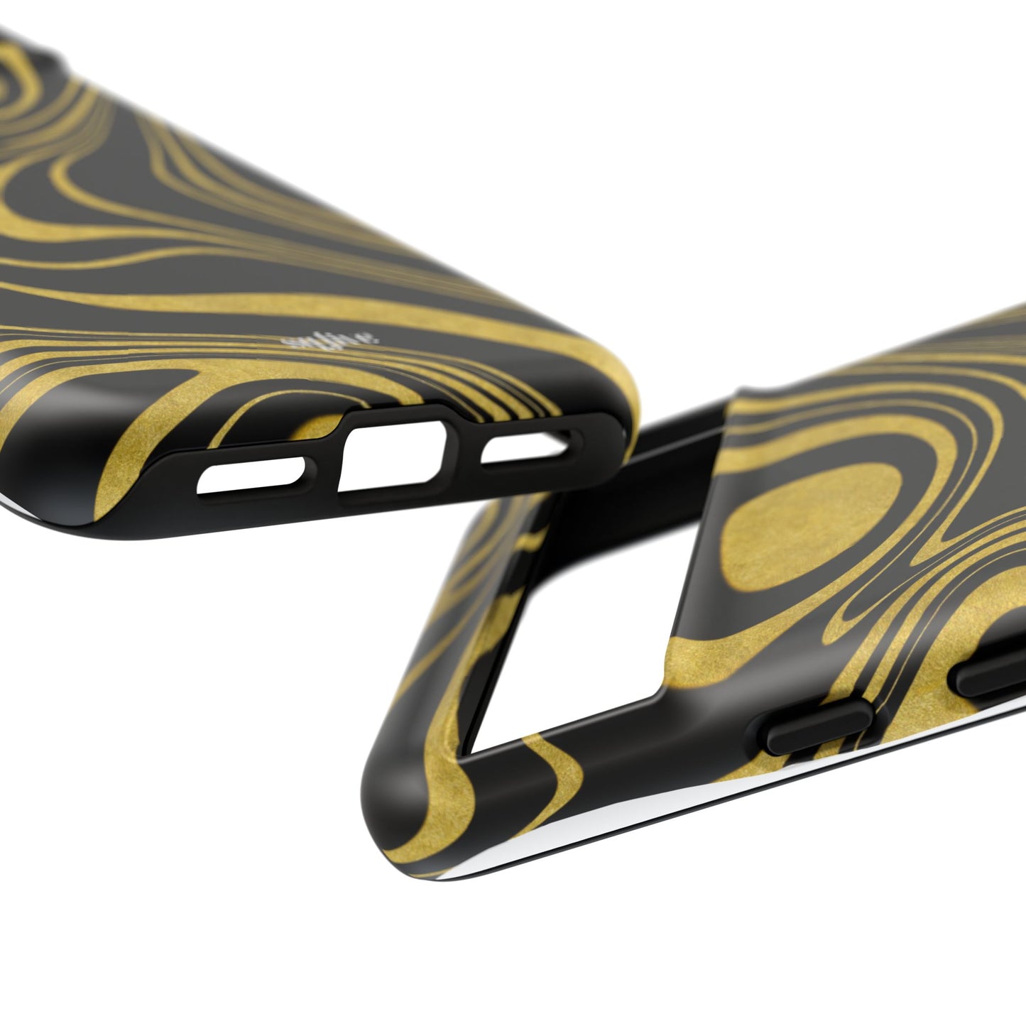 Black Yellow Wavy Tough Cases