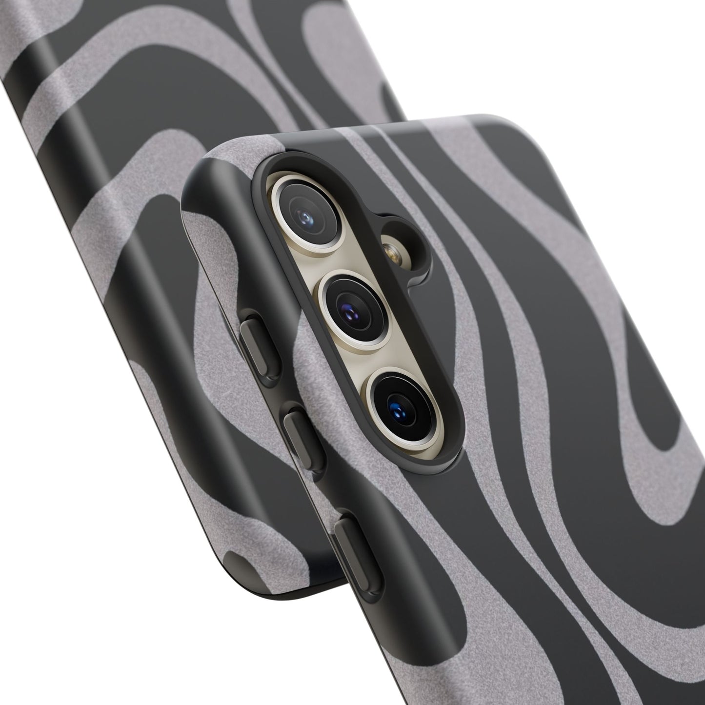 Black Grey Swirl Tough Cases