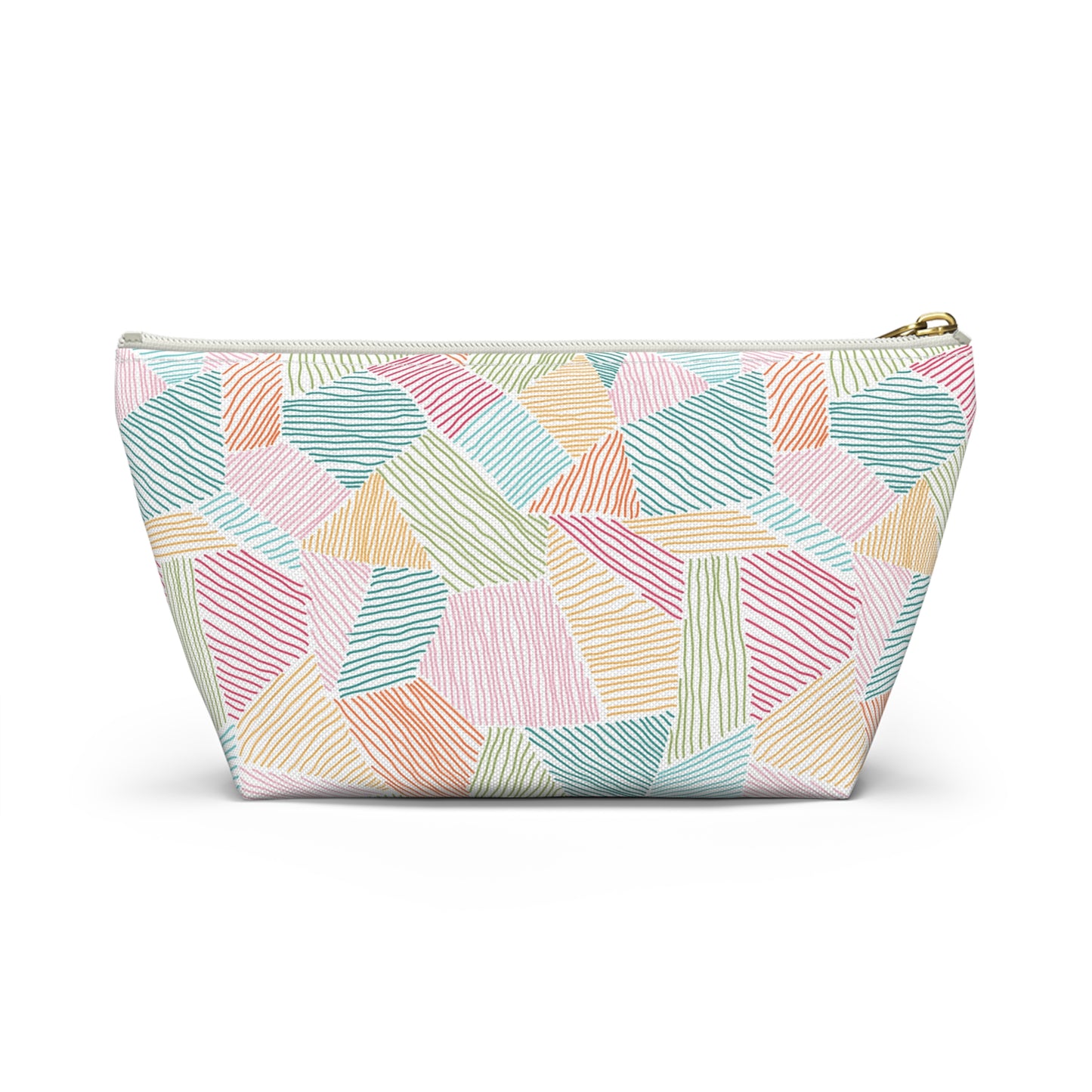 Colorful Geometric Accessory Pouch - Perfect Travel Makeup Bag