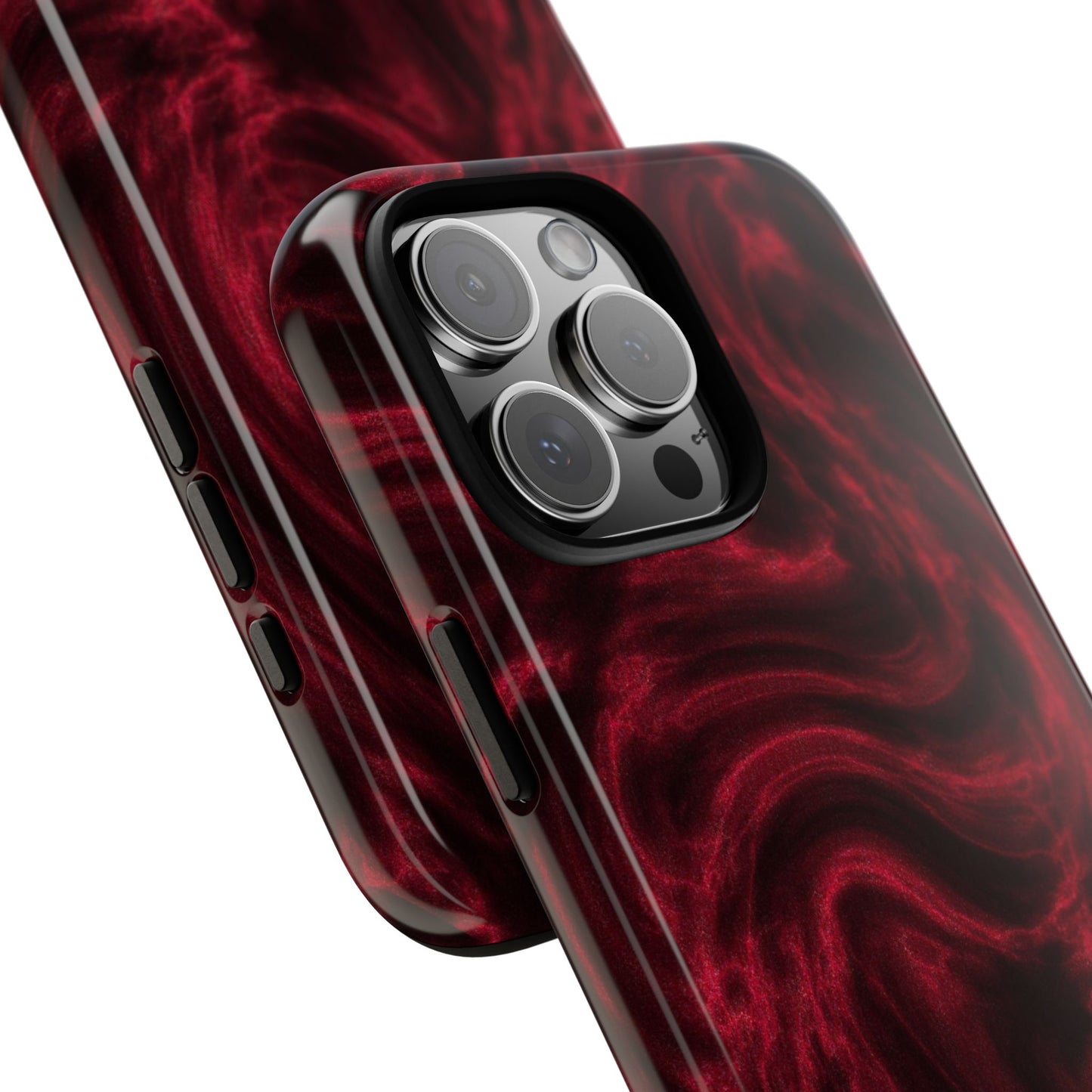 Red Wavy pattern Tough Cases