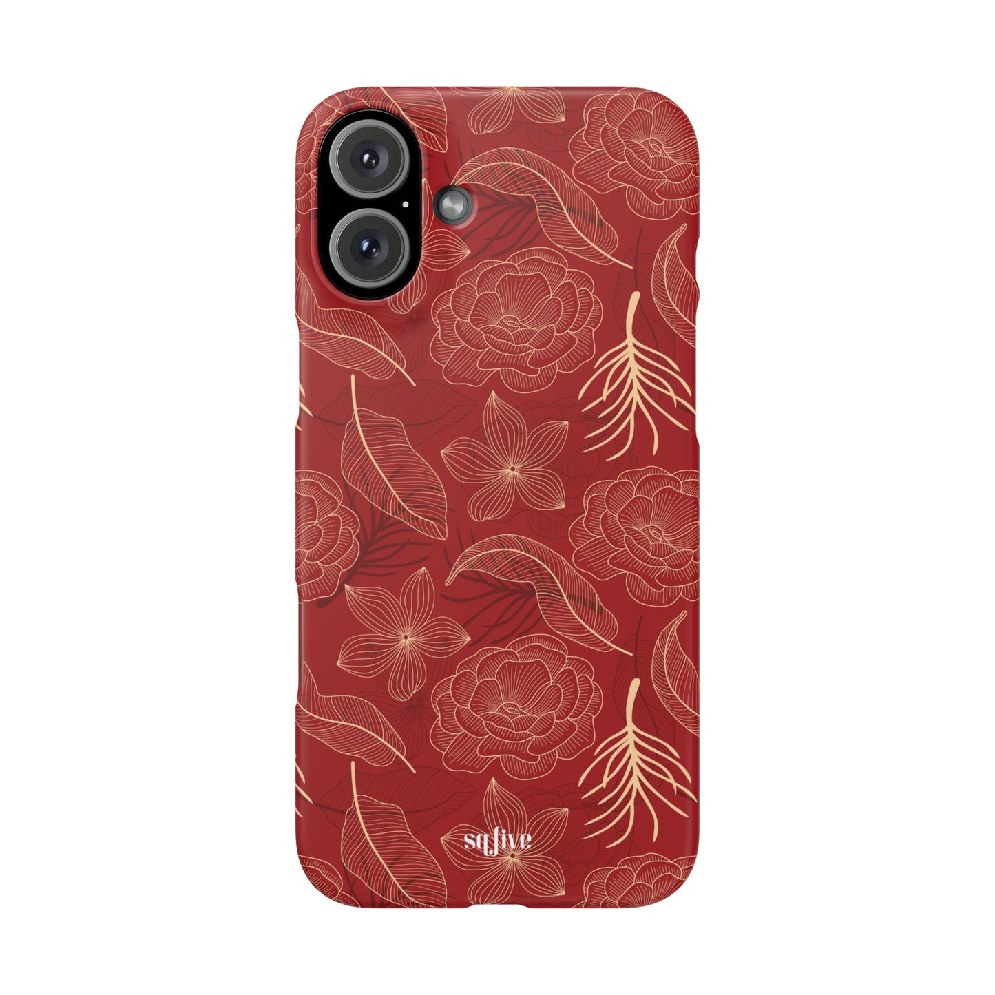 Red floral case