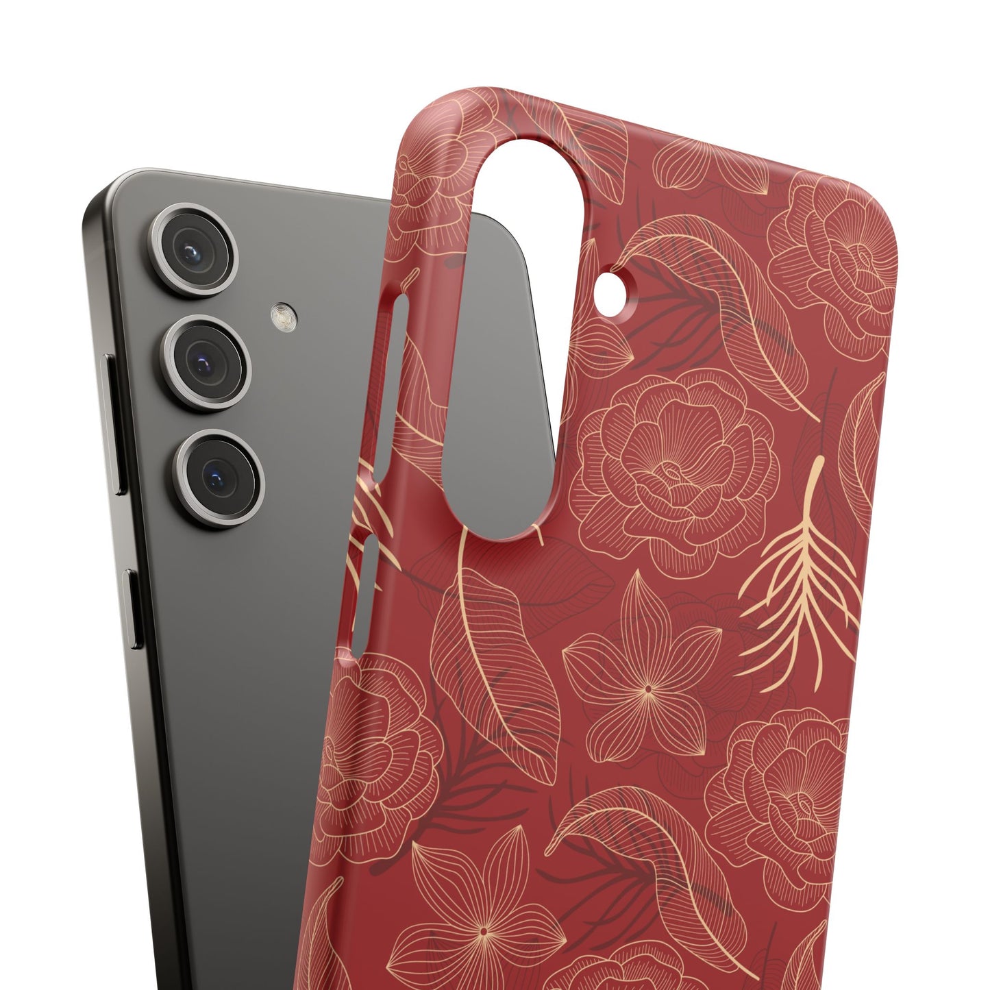 Red floral case