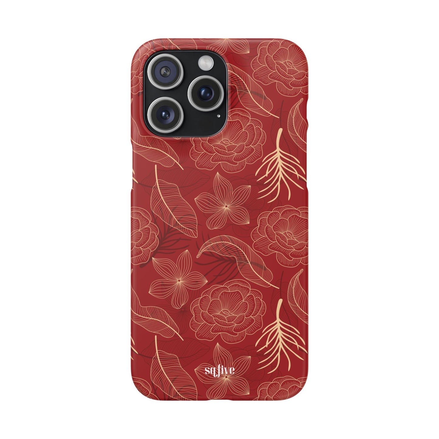 Red floral case