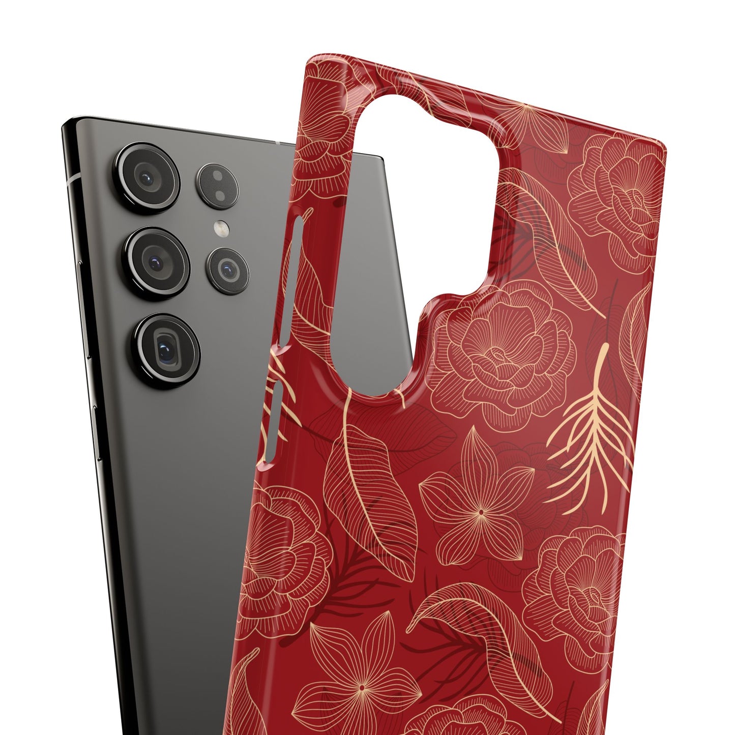 Red floral case