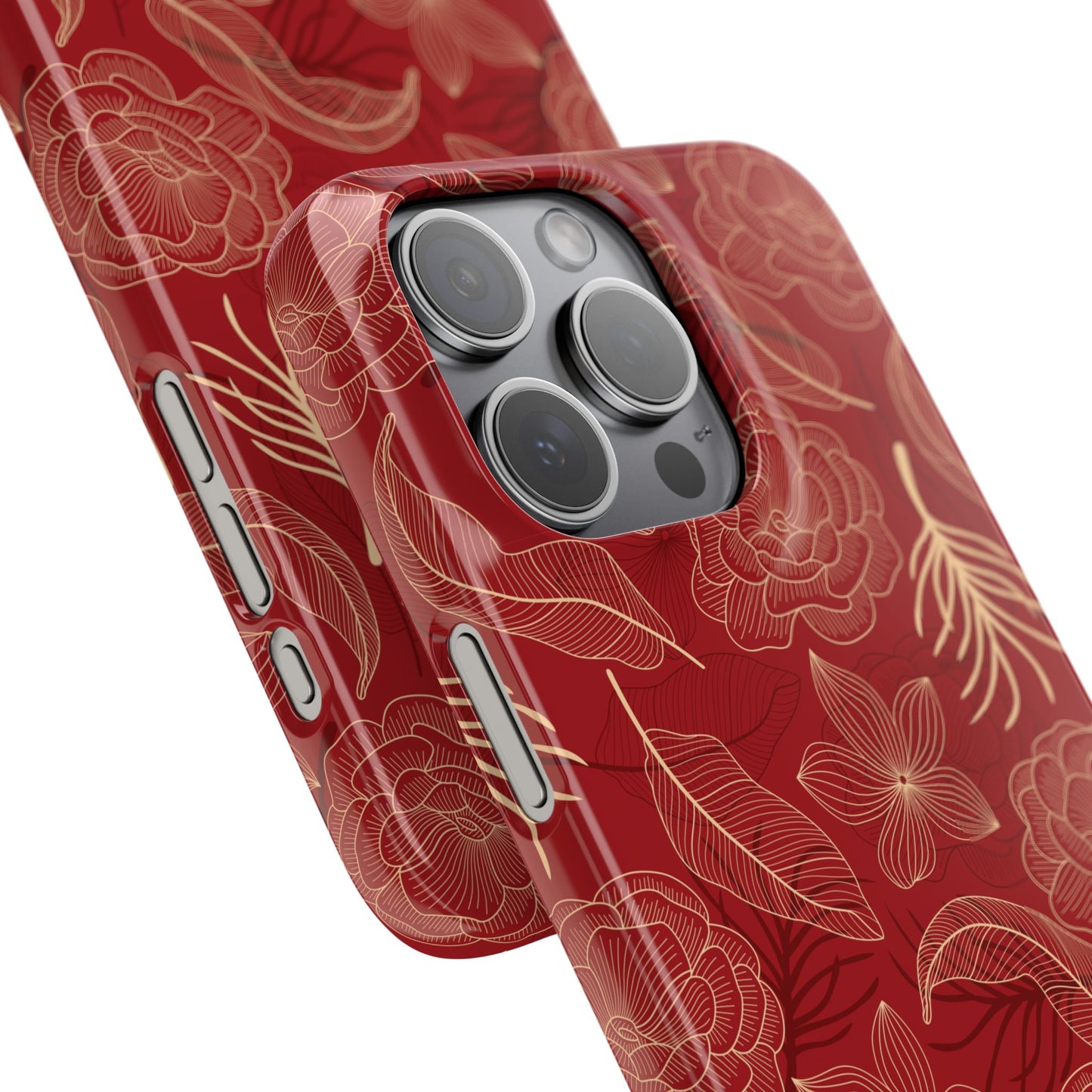 Red floral case