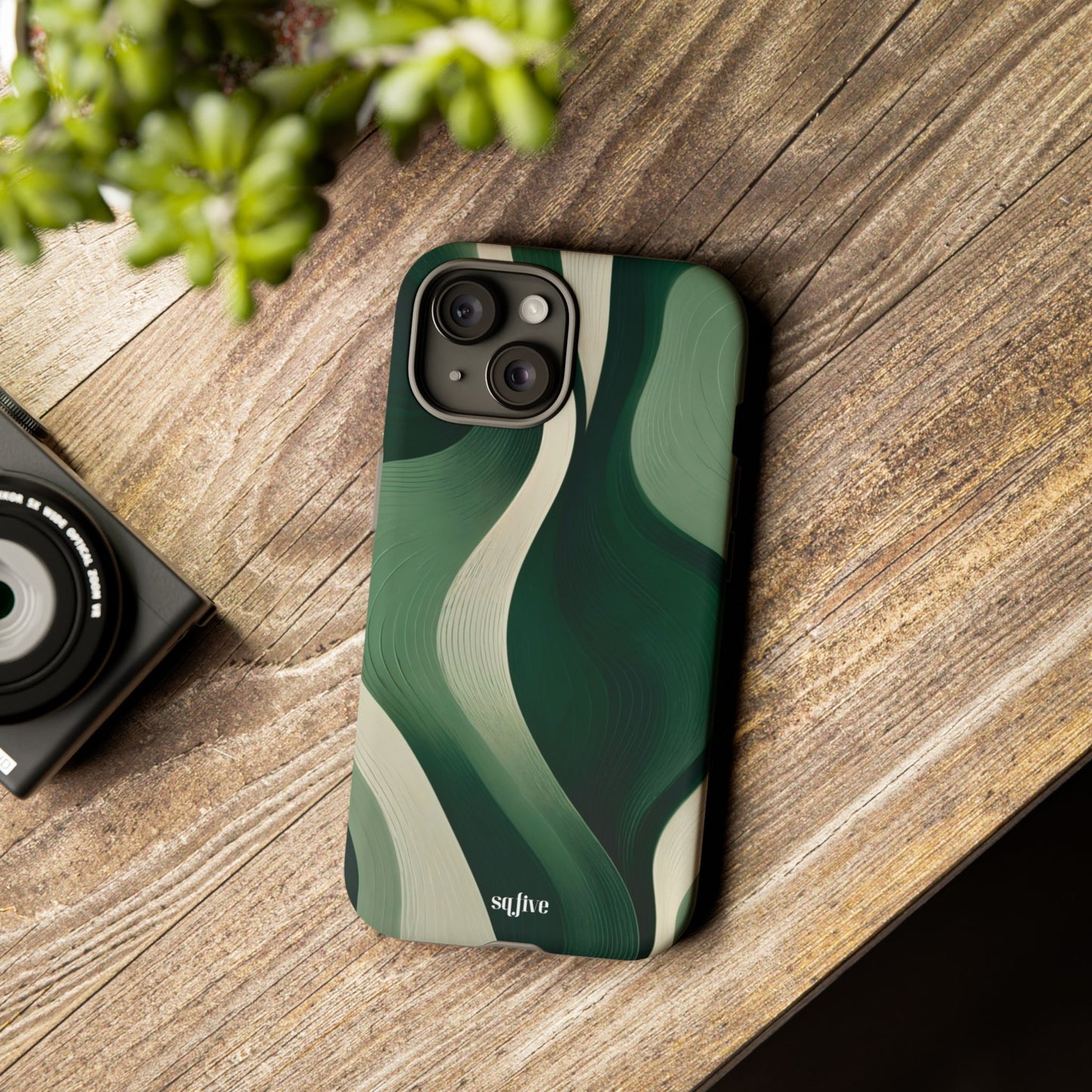 Green Abstract Tough Cases