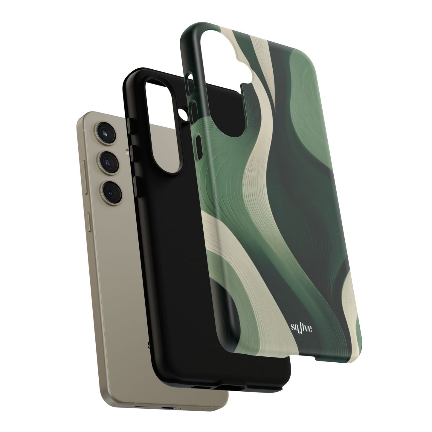 Green Abstract Tough Cases