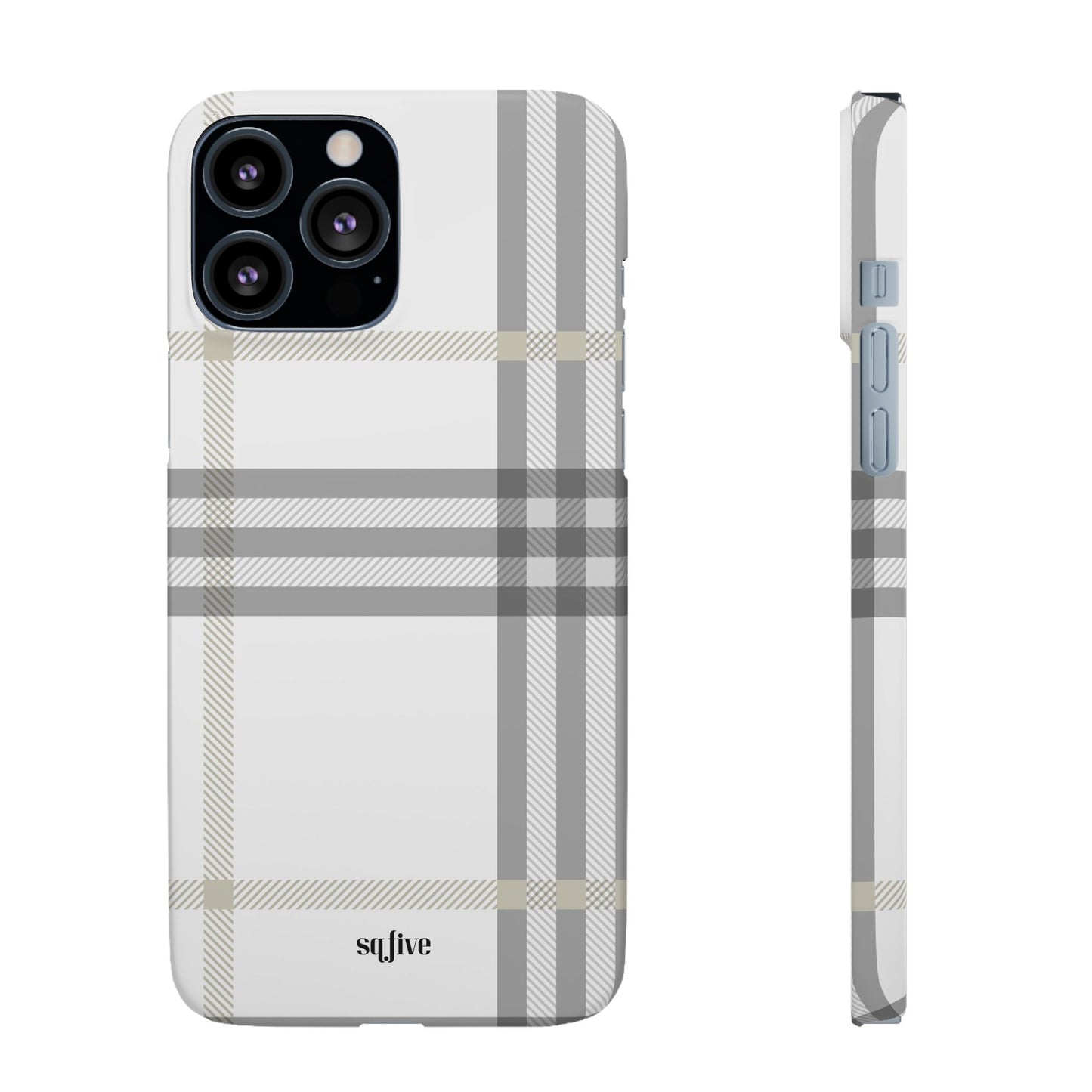 Grey Check Snap Cases