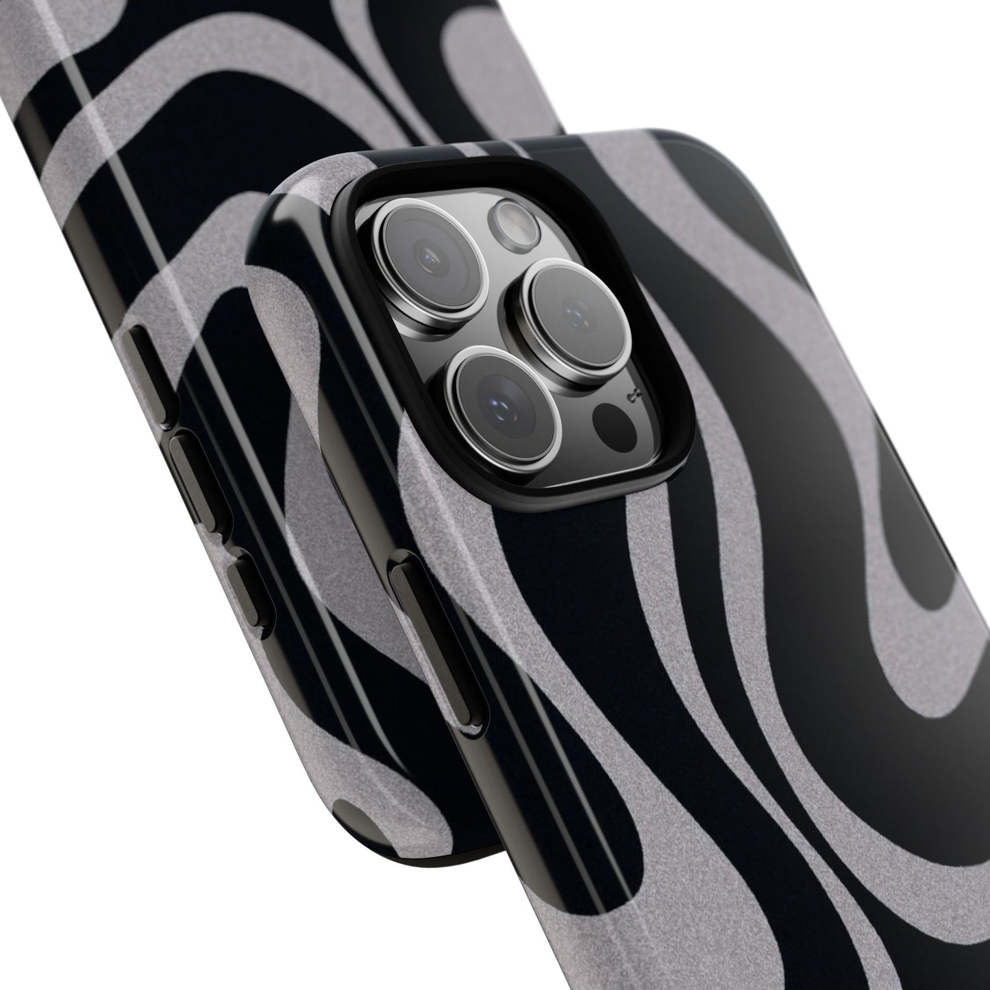 Black Grey Swirl Tough Cases