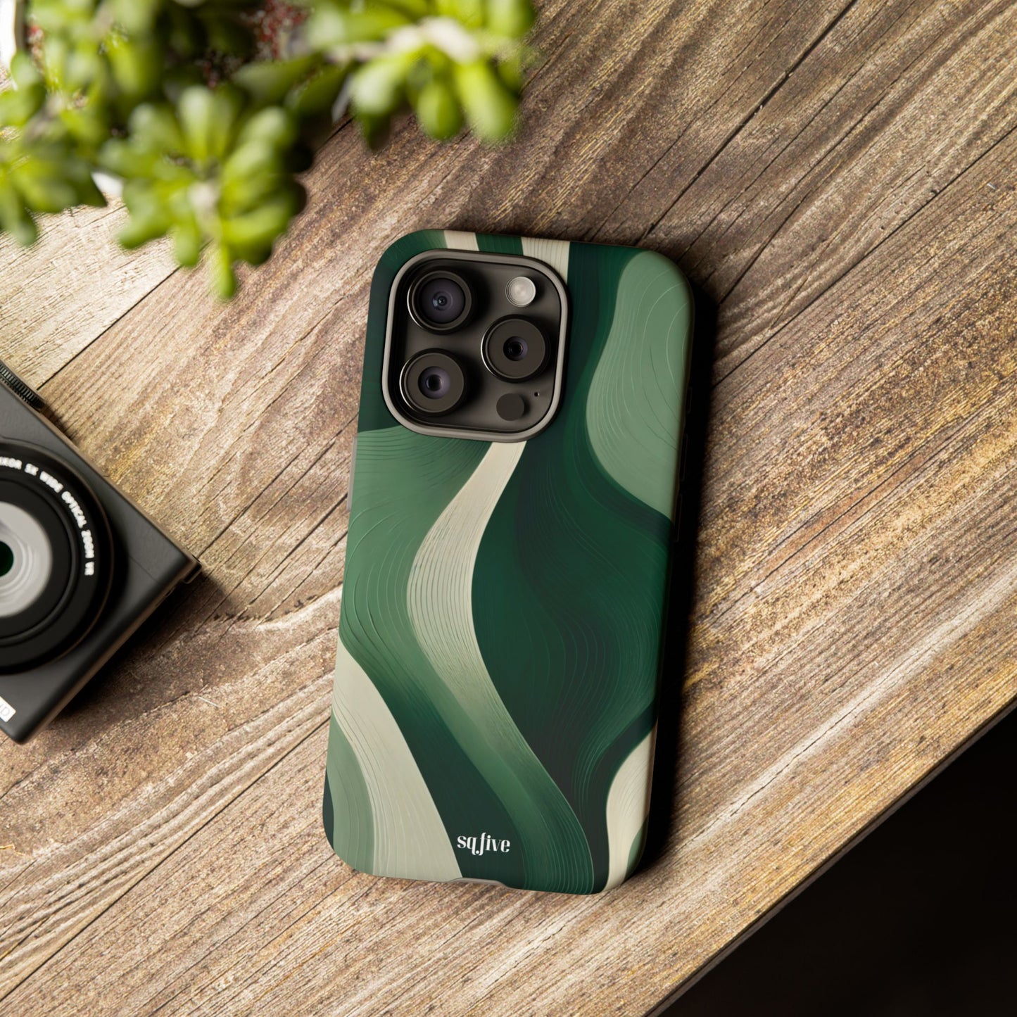 Green Abstract Tough Cases