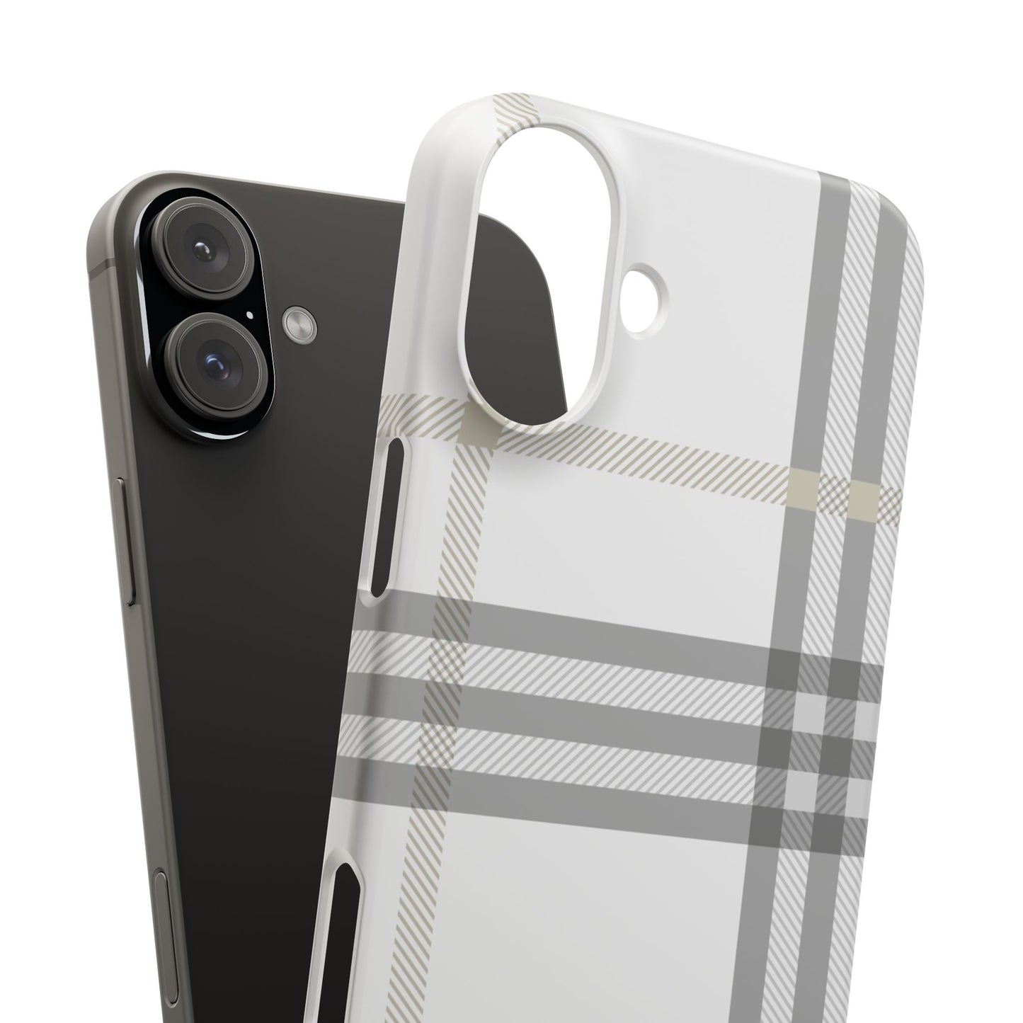 Grey Check Snap Cases