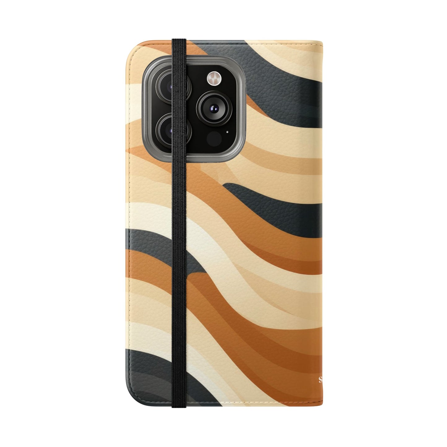 Brown Geometric Pattern Flip Cases