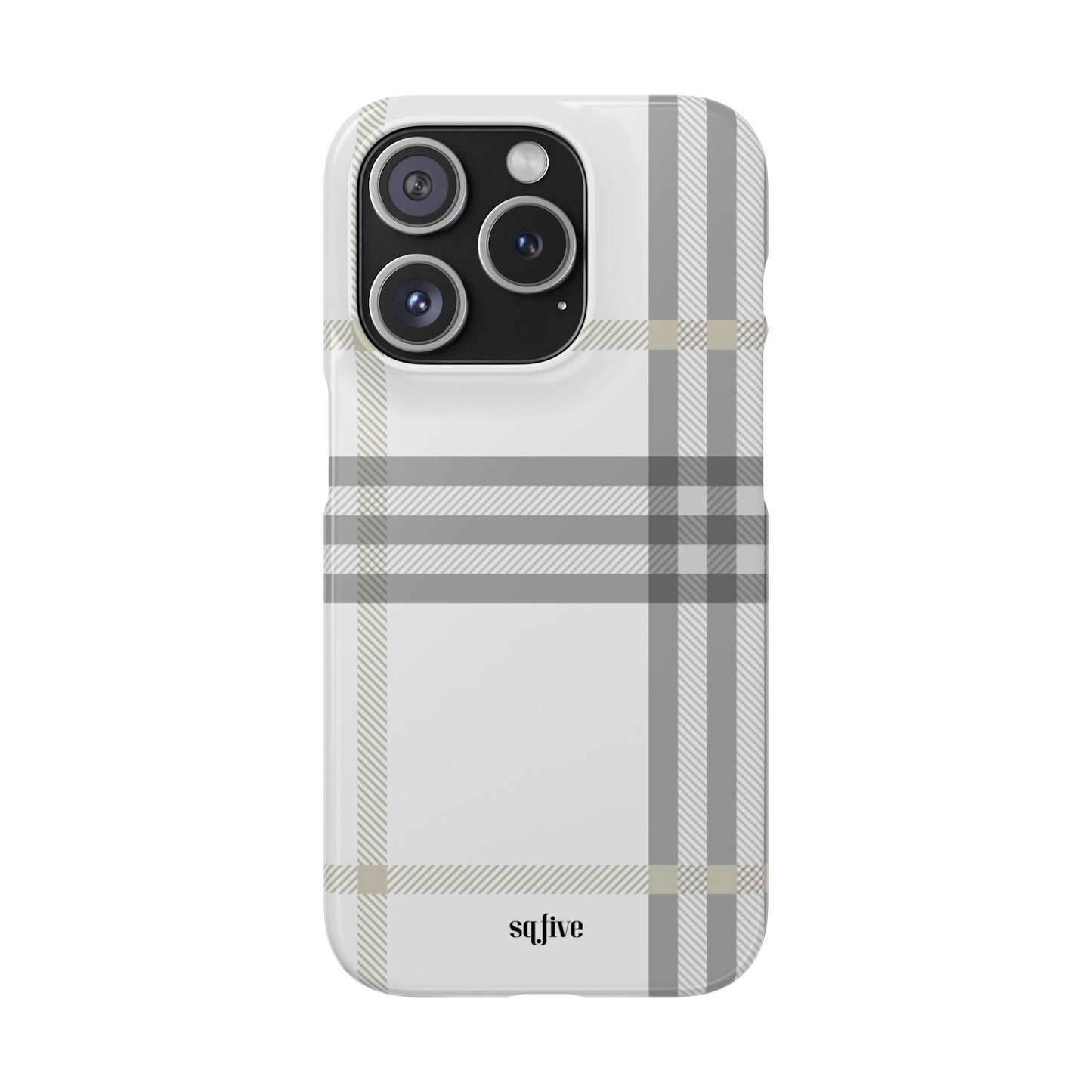 Grey Check Snap Cases