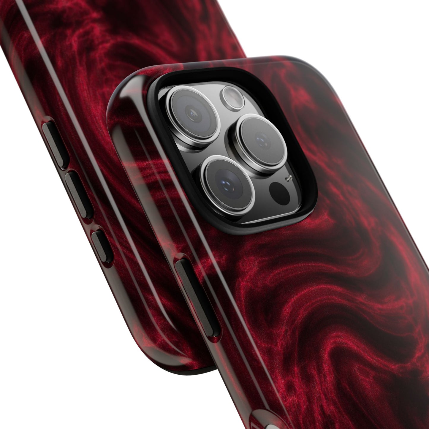 Red Wavy pattern Tough Cases