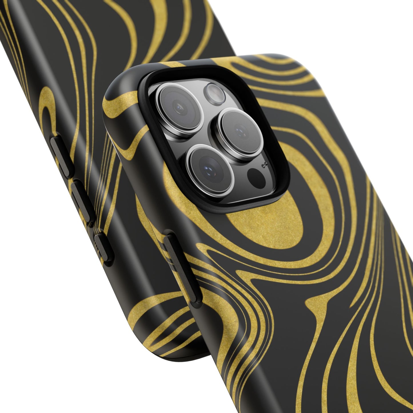 Black Yellow Wavy Tough Cases