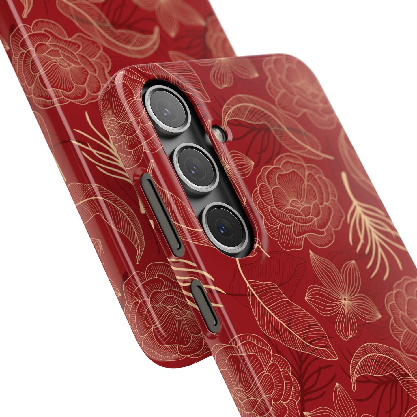 Red floral case