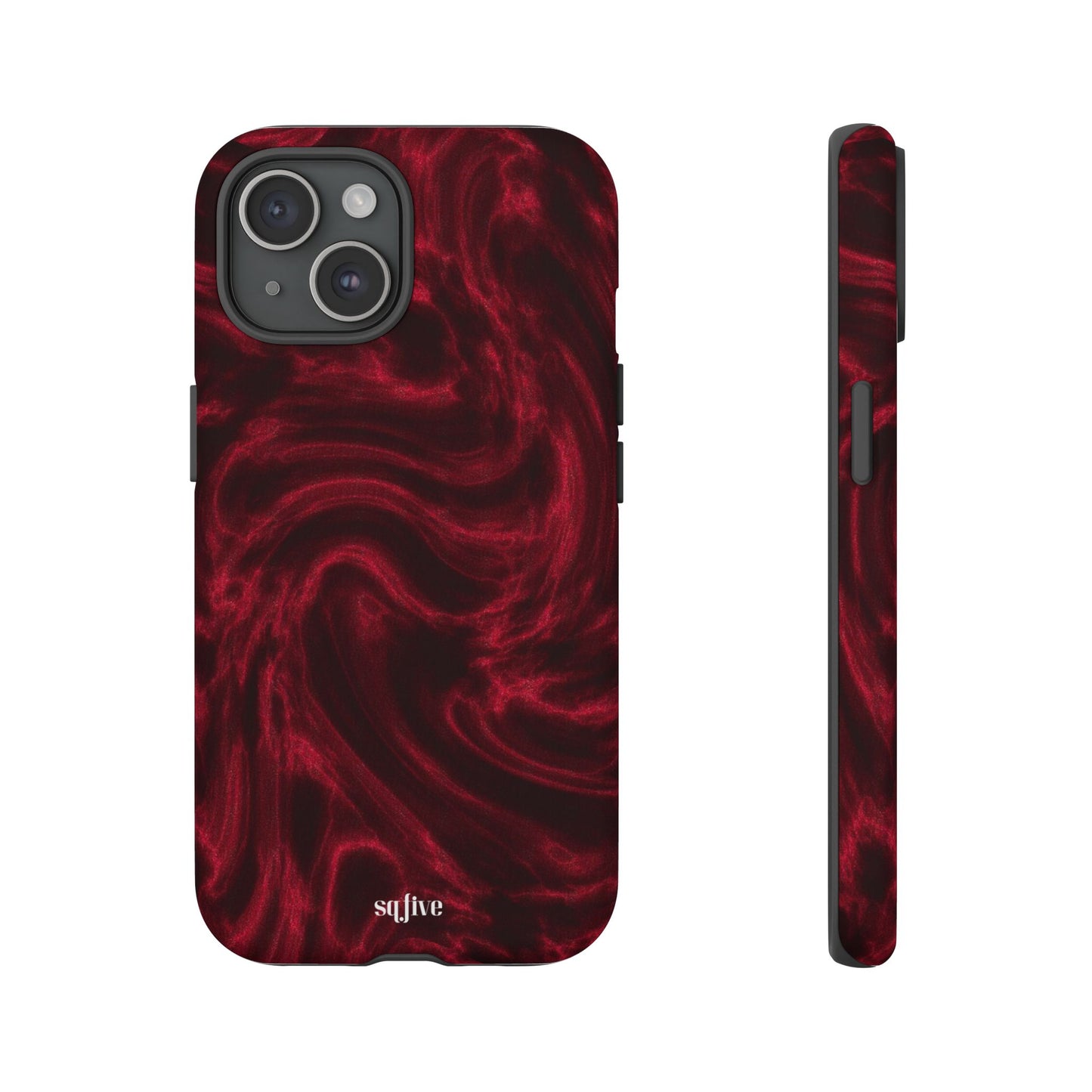 Red Wavy pattern Tough Cases