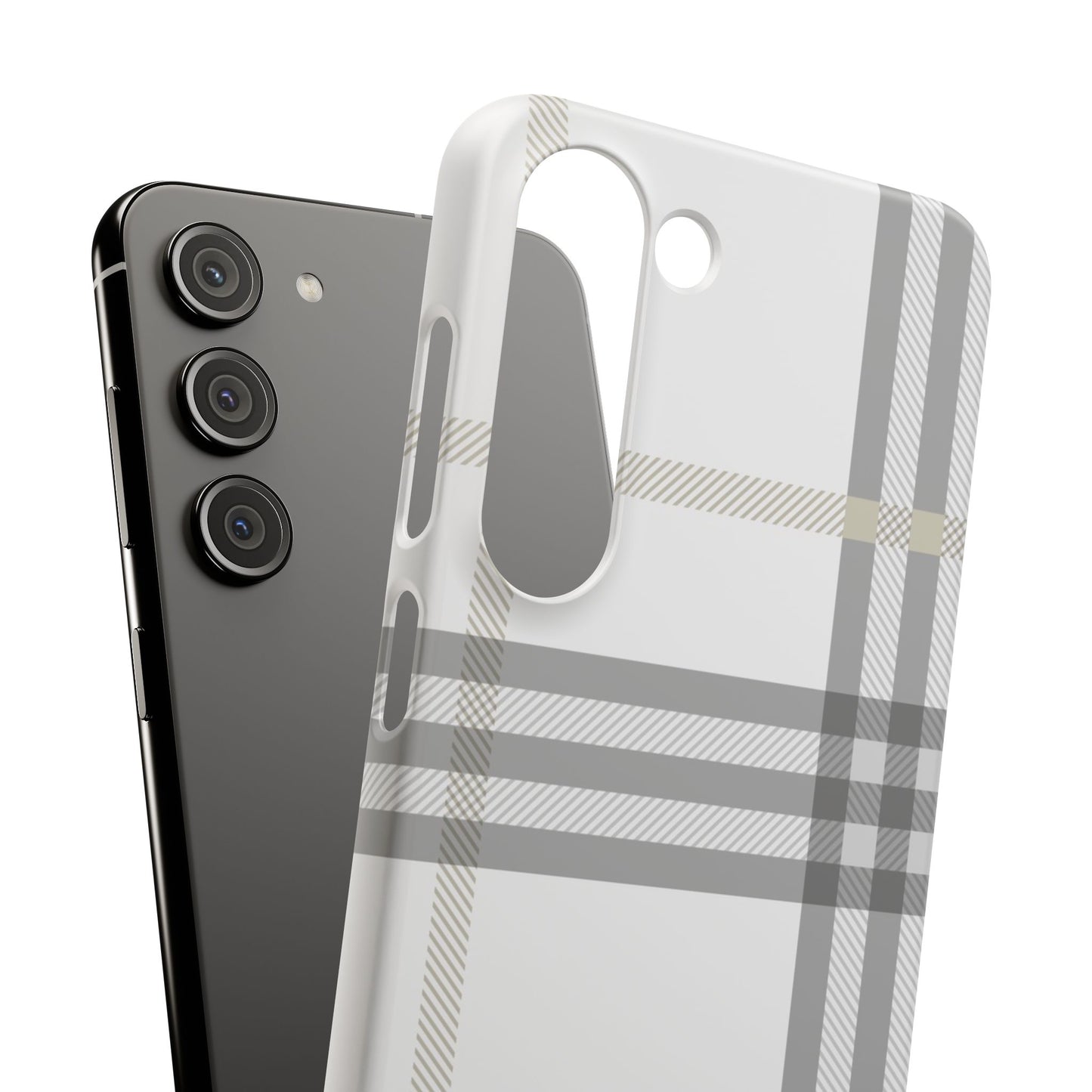 Grey Check Snap Cases