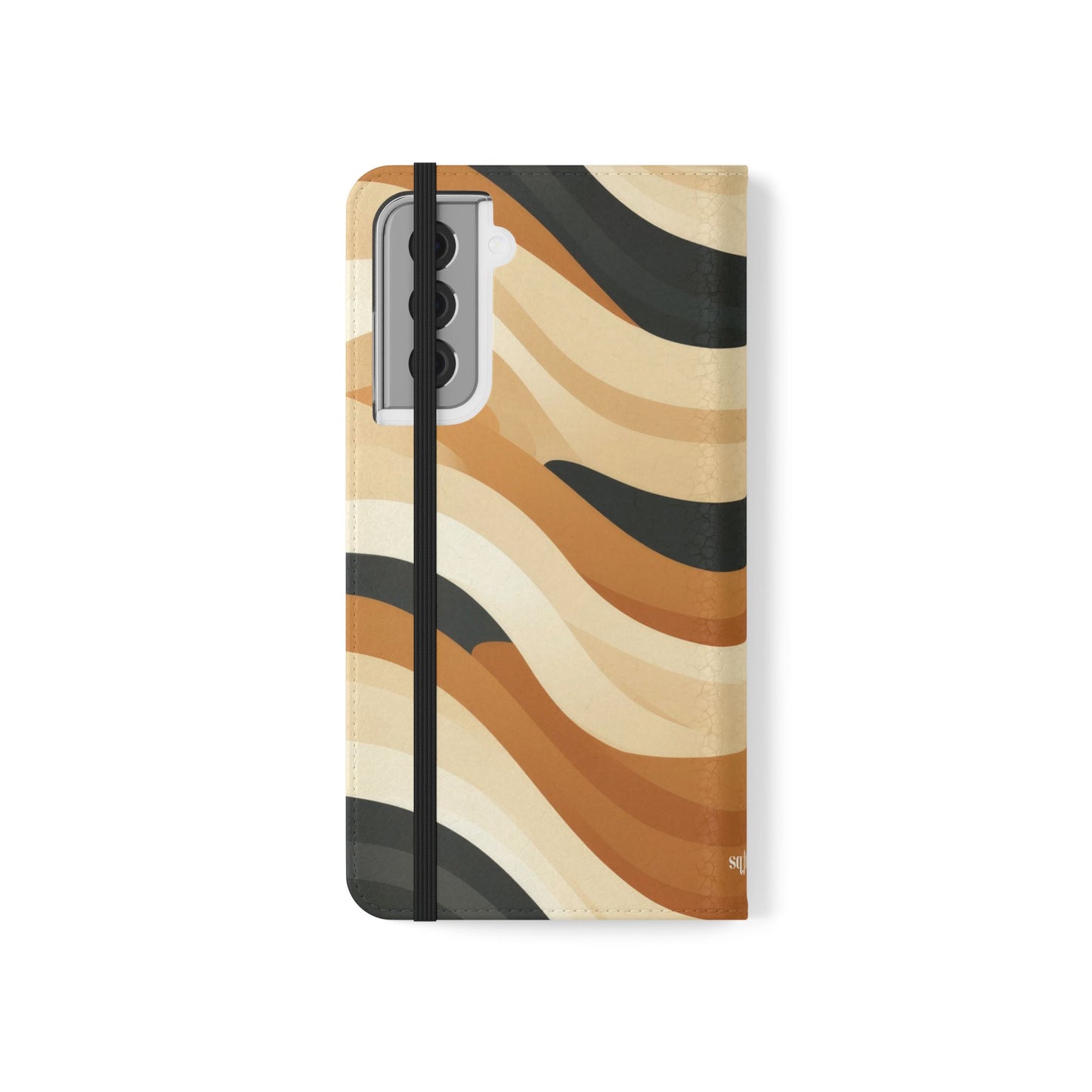 Brown Geometric Pattern Flip Cases